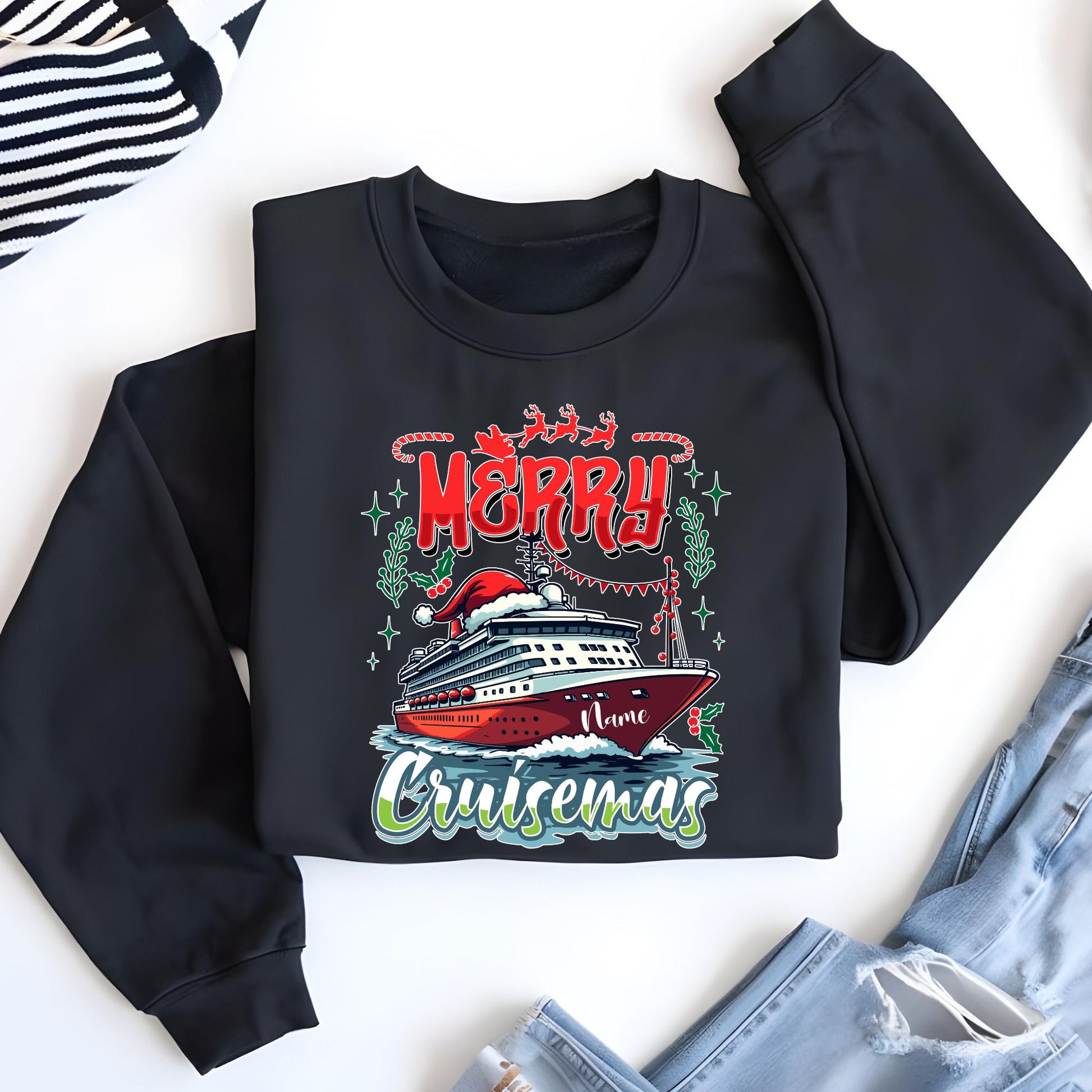 Merry Cruisemas Sweatshirt, Custom Christmas Sweat Xmas Gift