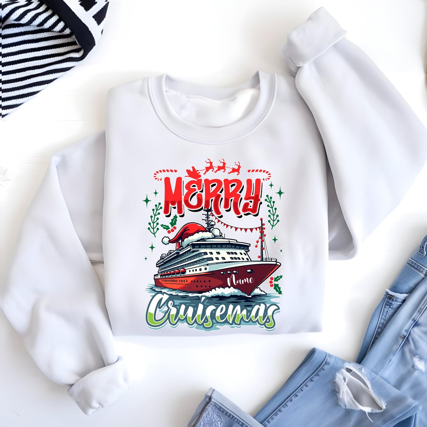 Merry Cruisemas Sweatshirt, Custom Christmas Sweat Xmas Gift