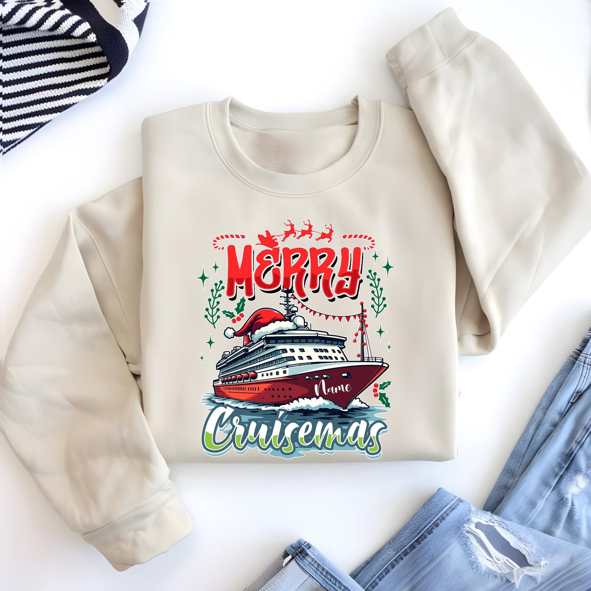 Merry Cruisemas Sweatshirt, Custom Christmas Sweat Xmas Gift