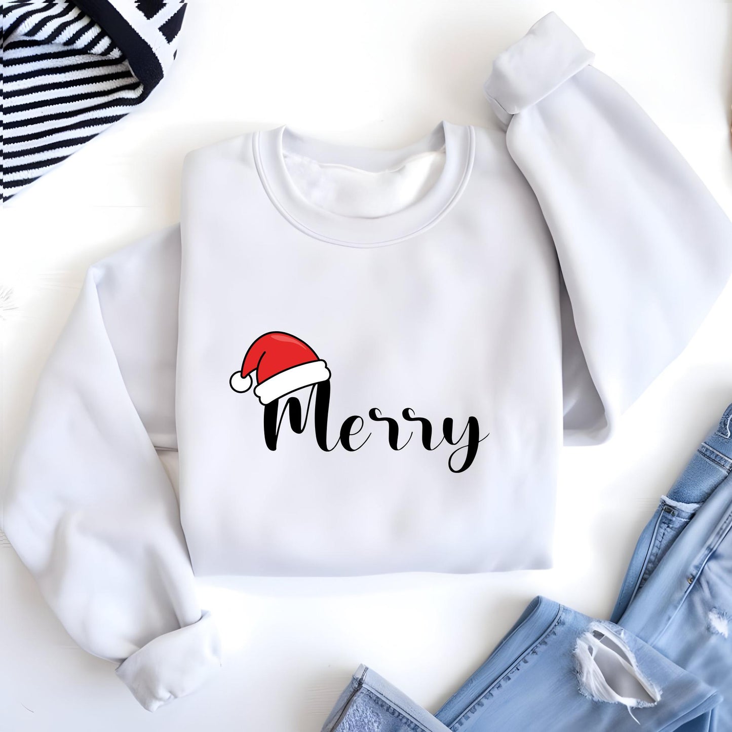 Merry Christmas Matching Sweatshirt For Couples, Funny Xmas Hoodie