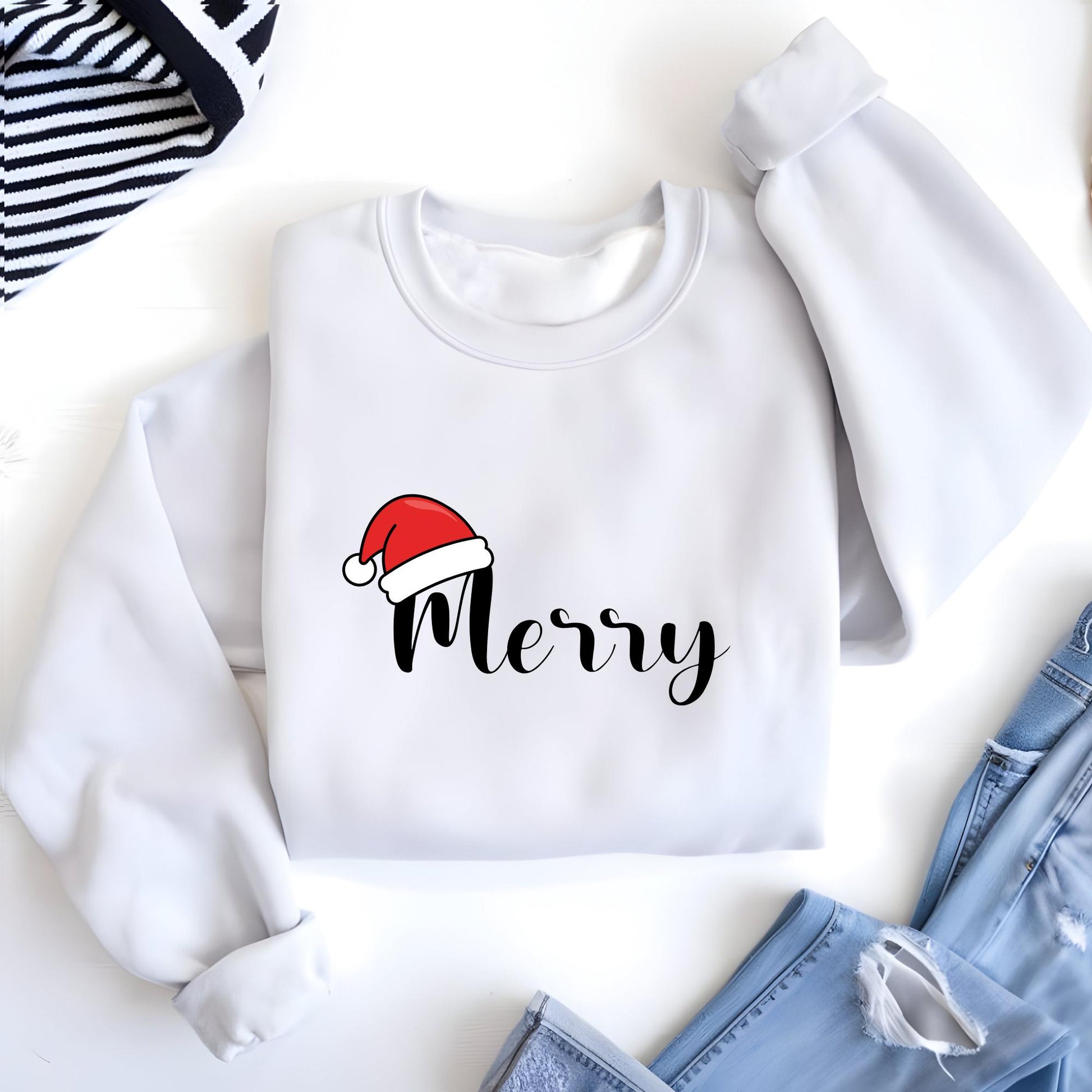 Merry Christmas Matching Sweatshirt For Couples, Funny Xmas Hoodie