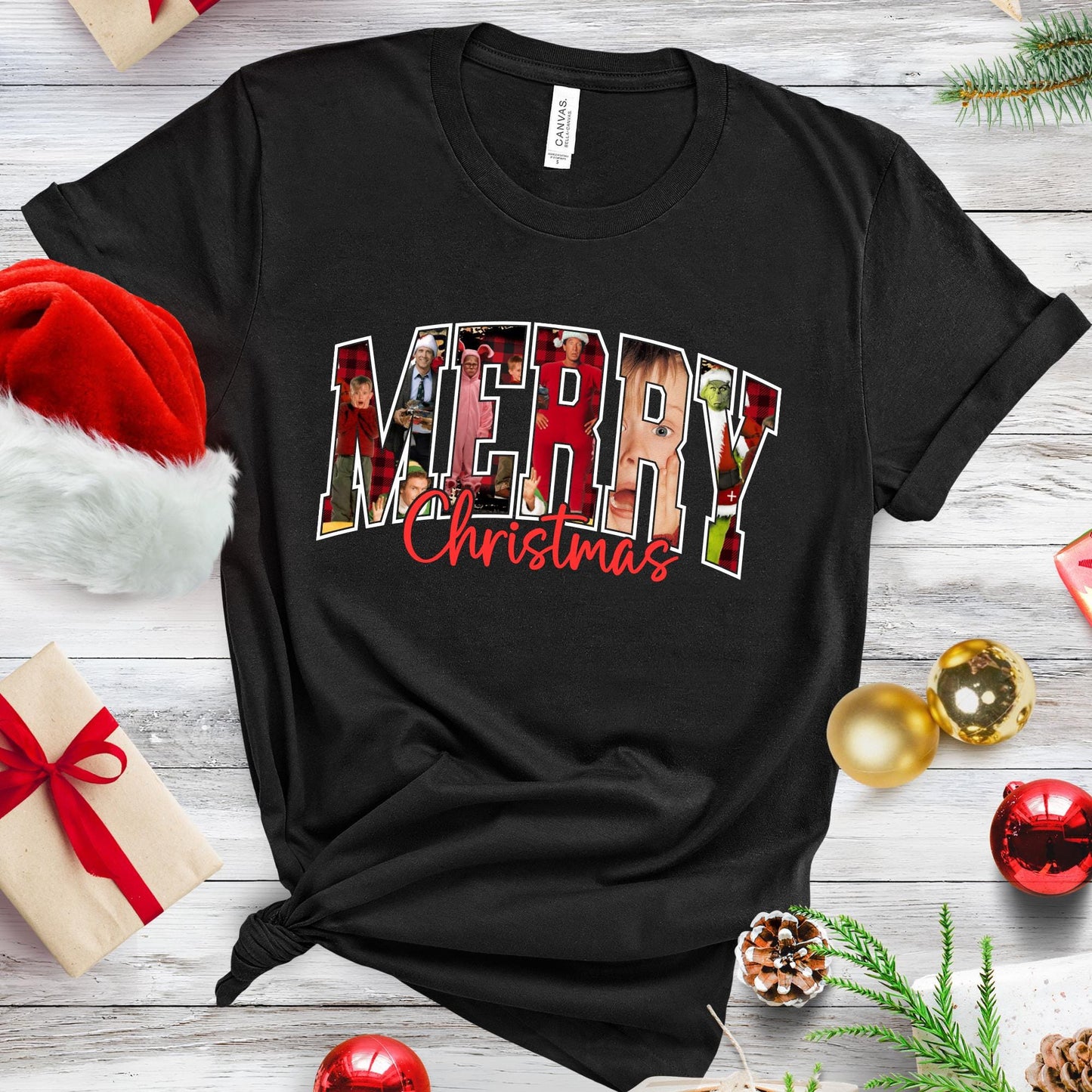 Merry Christmas Shirt, Retro Xmas Movies T-shirt, Family Reunion Shirt, 1990s Holiday Tee