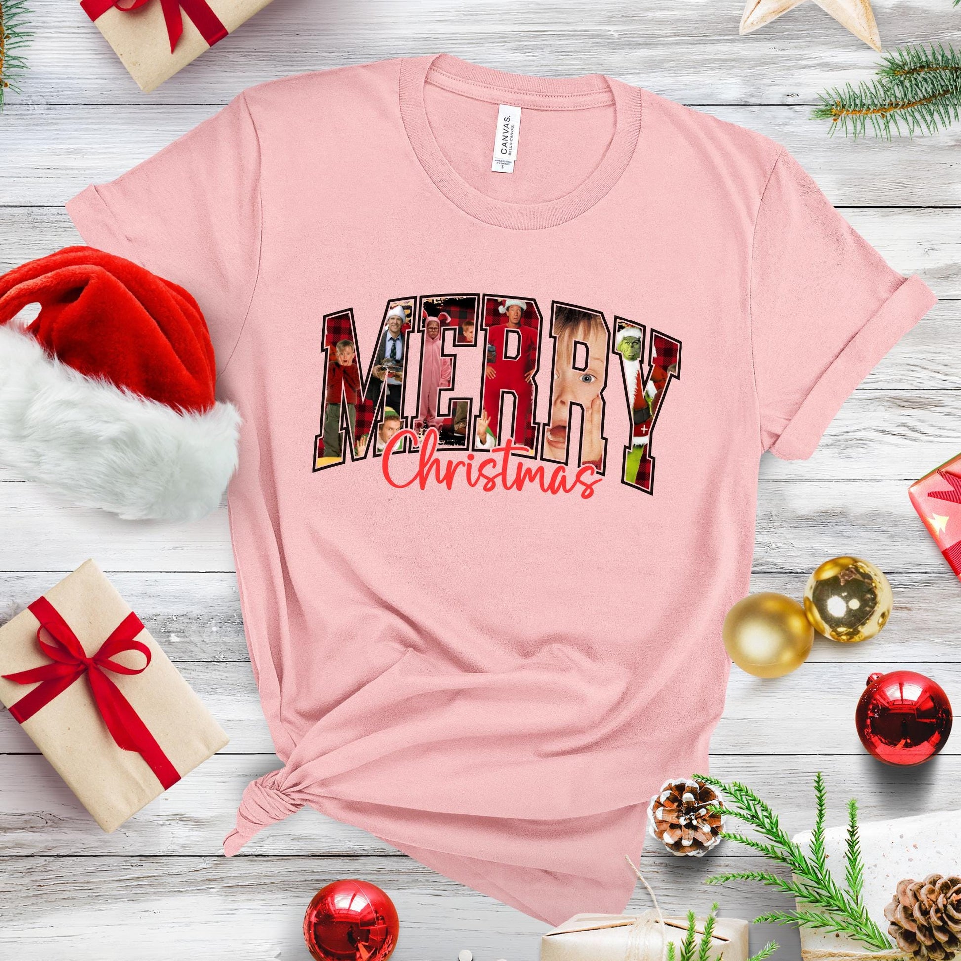 Merry Christmas Shirt, Retro Xmas Movies T-shirt, Family Reunion Shirt, 1990s Holiday Tee