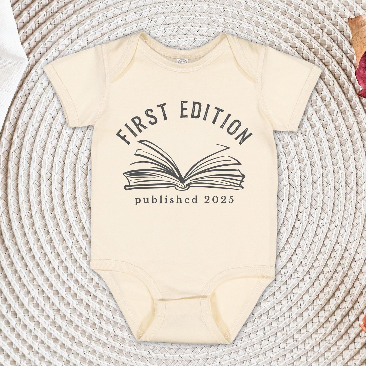 First Edition Baby Bodysuit, Announcement Baby Onesie®, Custom Published Shirt, Baby Shower Gift, Librarian Baby Gift, Christmas Gift