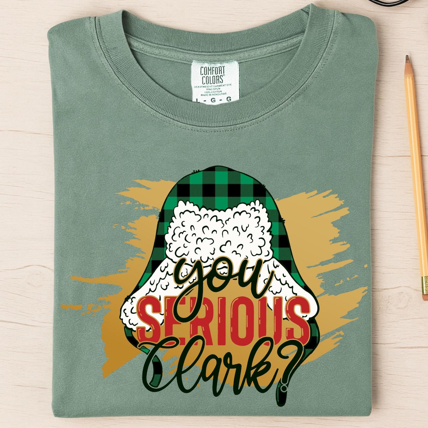 Comfort Colors® 90s Style Christmas Shirt: You Serious Clark