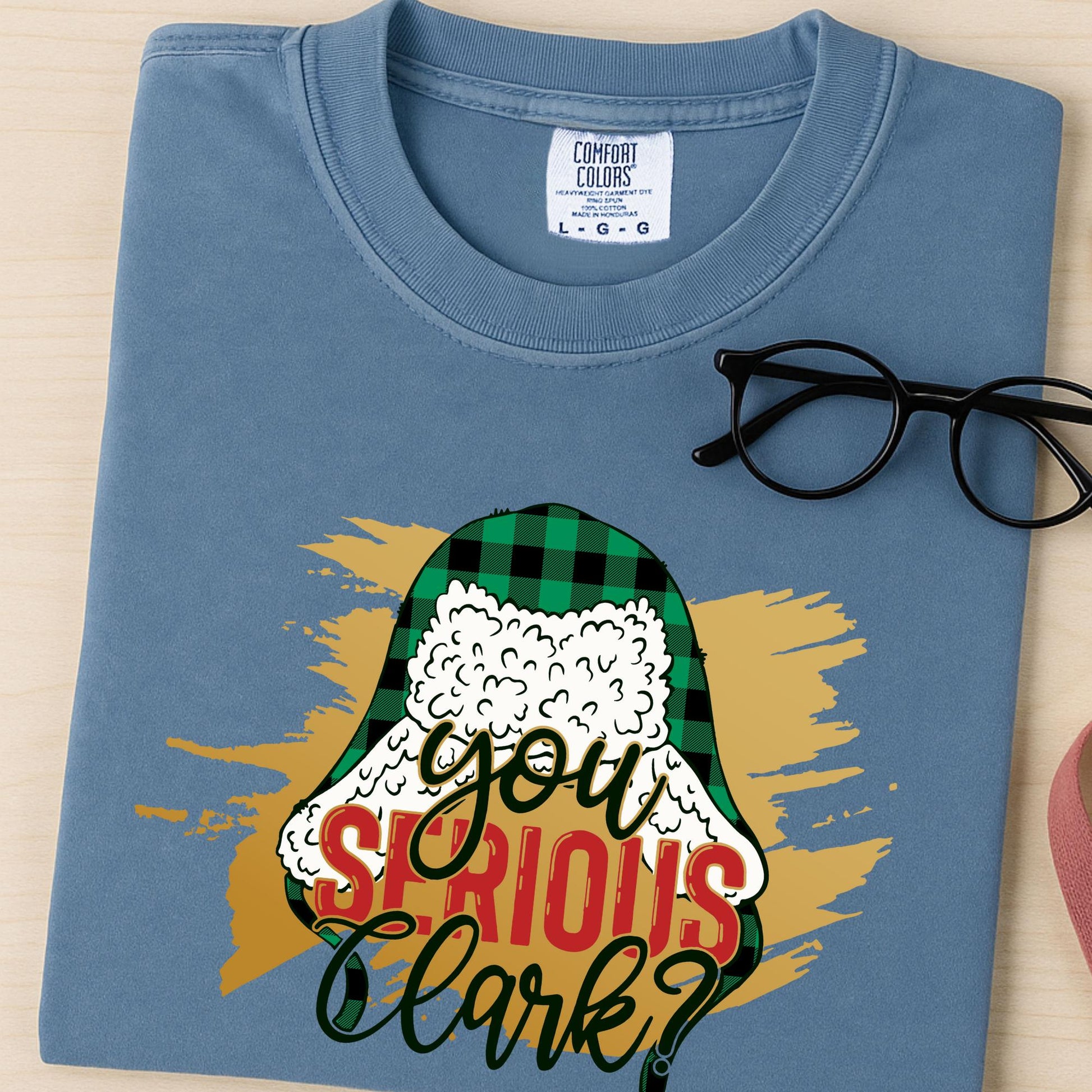Comfort Colors® 90s Style Christmas Shirt: You Serious Clark