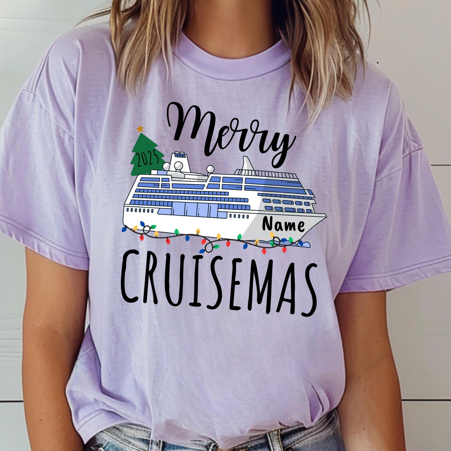Comfort Colors® Merry Cruisemas Shirt: Christmas Family Vacation Tee