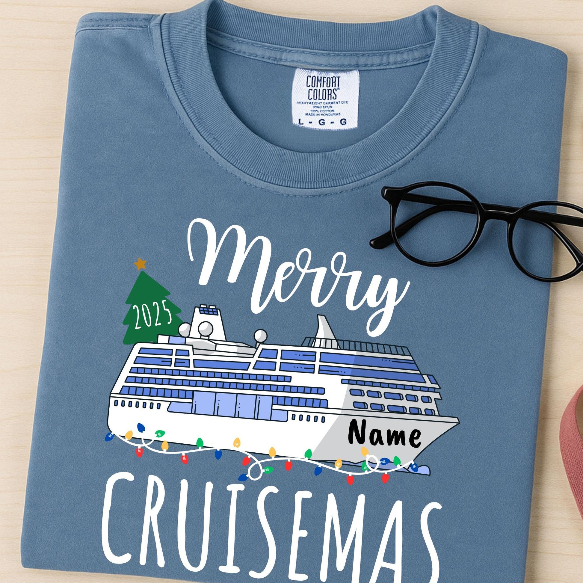 Comfort Colors® Merry Cruisemas Shirt: Christmas Family Vacation Tee
