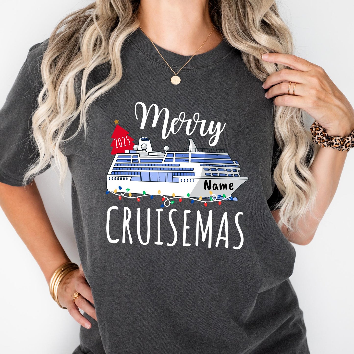 Comfort Colors® Merry Cruisemas Shirt: Christmas Family Vacation Tee
