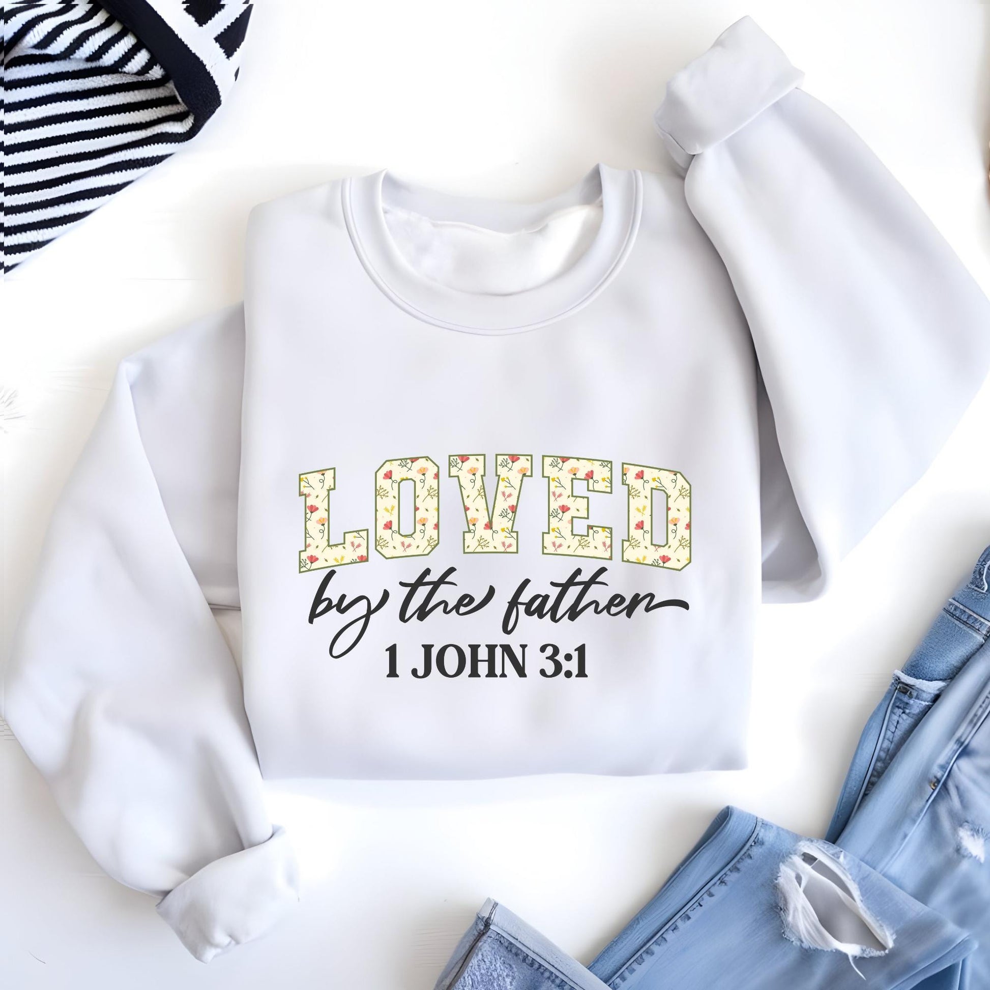 Cute Religious Women Sweatshirt, Saved Sweat Loved Peace Hoodie Hope Blessed Sweater Made Sweat