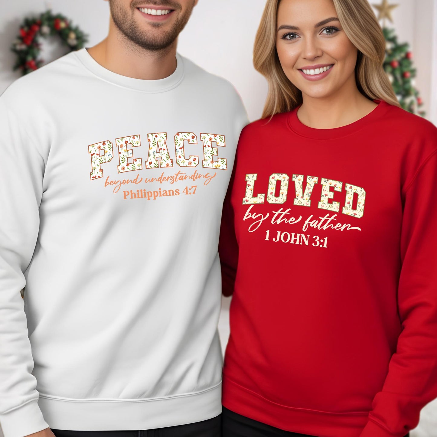 Cute Religious Women Sweatshirt, Saved Sweat Loved Peace Hoodie Hope Blessed Sweater Made Sweat