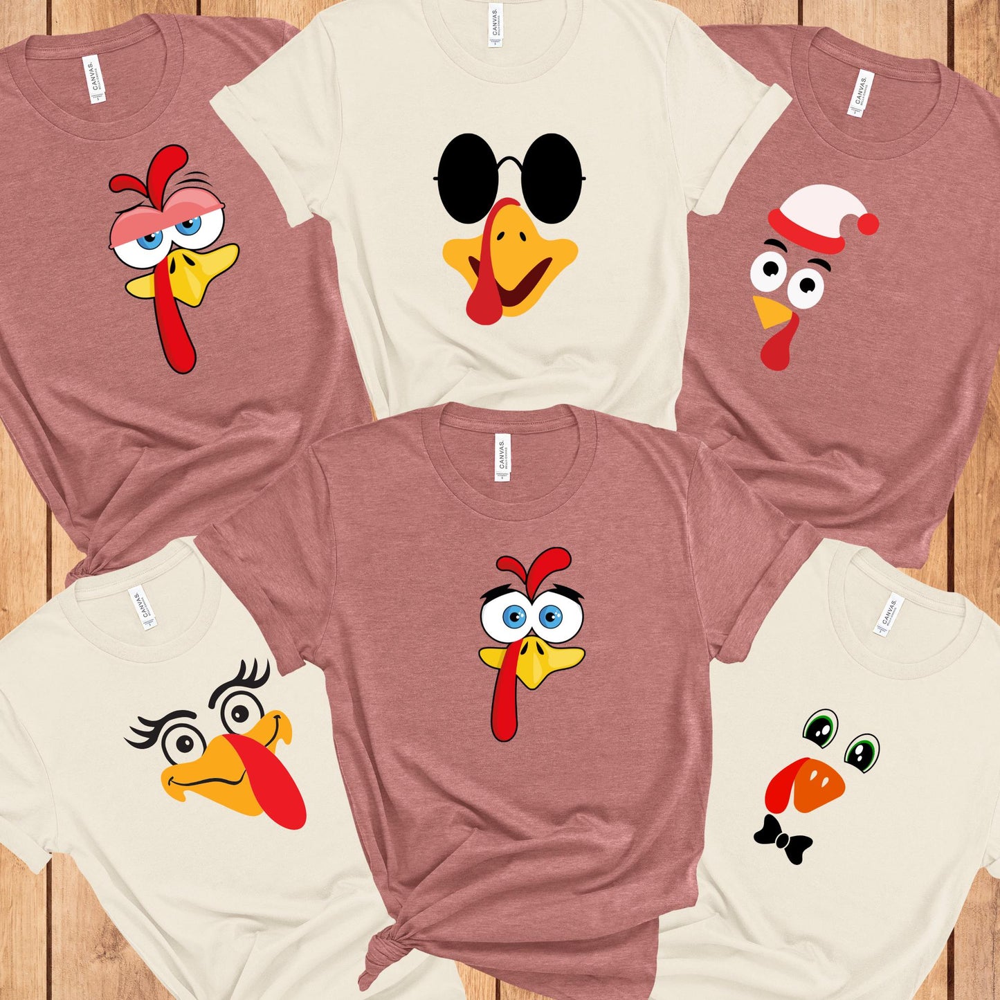 Funny Face Turkey Shirts, Thanksgiving Group Shirts, Fall Family Shirts, Cute Turkey Shirt