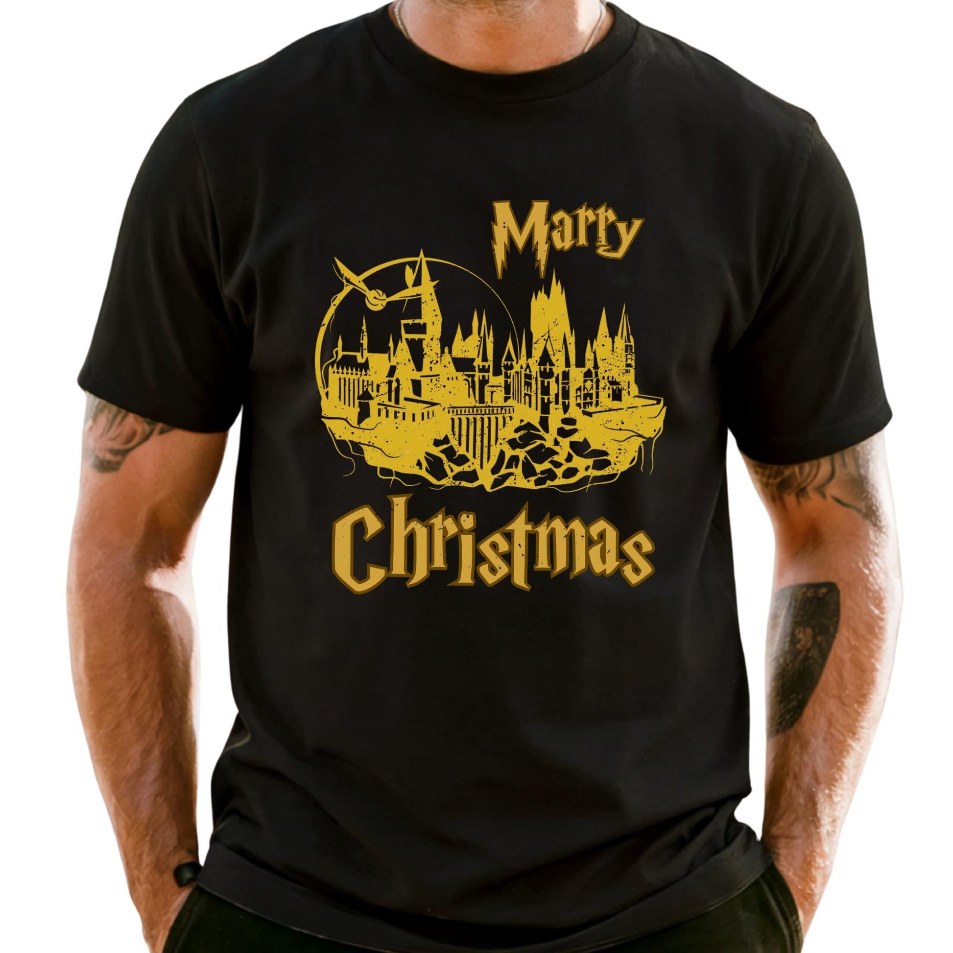 Comfort Colors Wizard Castle Shirt, Merry Christmas Shirt, Magic Shirt, Magic Lover T-Shirt