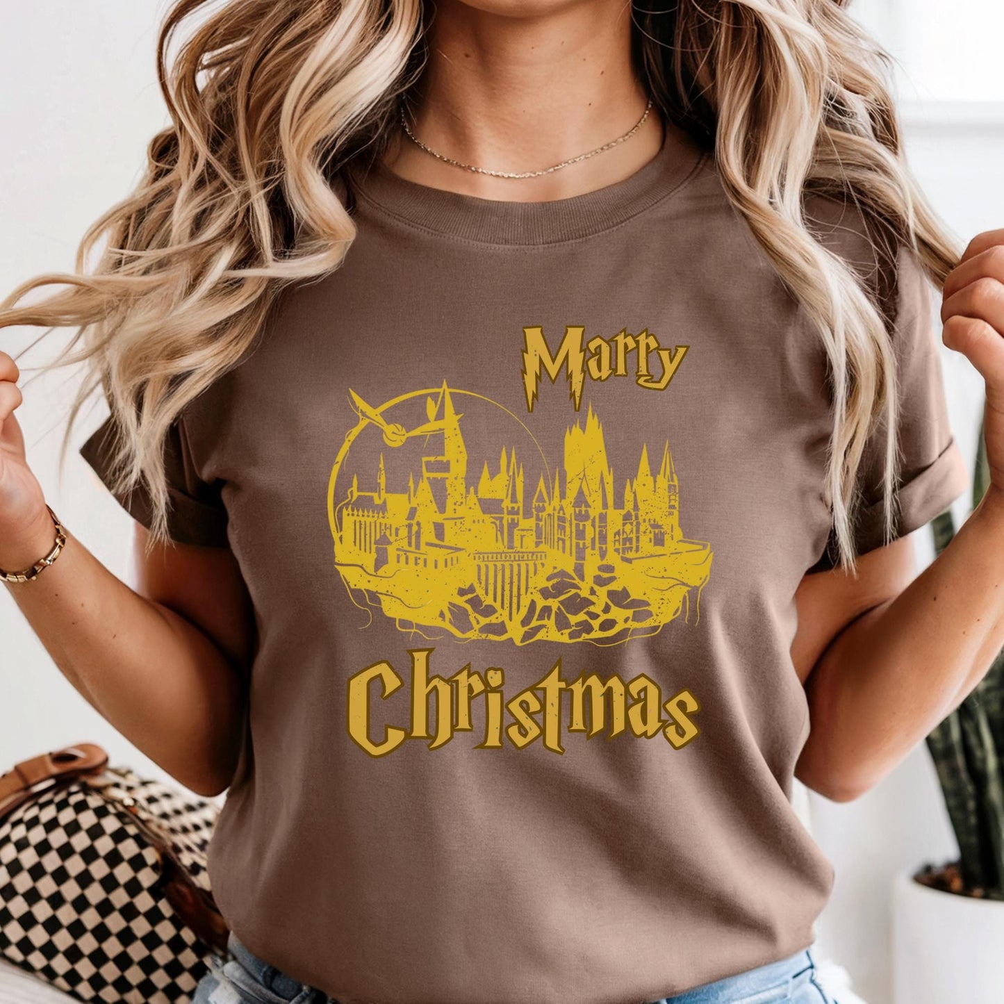 Comfort Colors Wizard Castle Shirt, Merry Christmas Shirt, Magic Shirt, Magic Lover T-Shirt