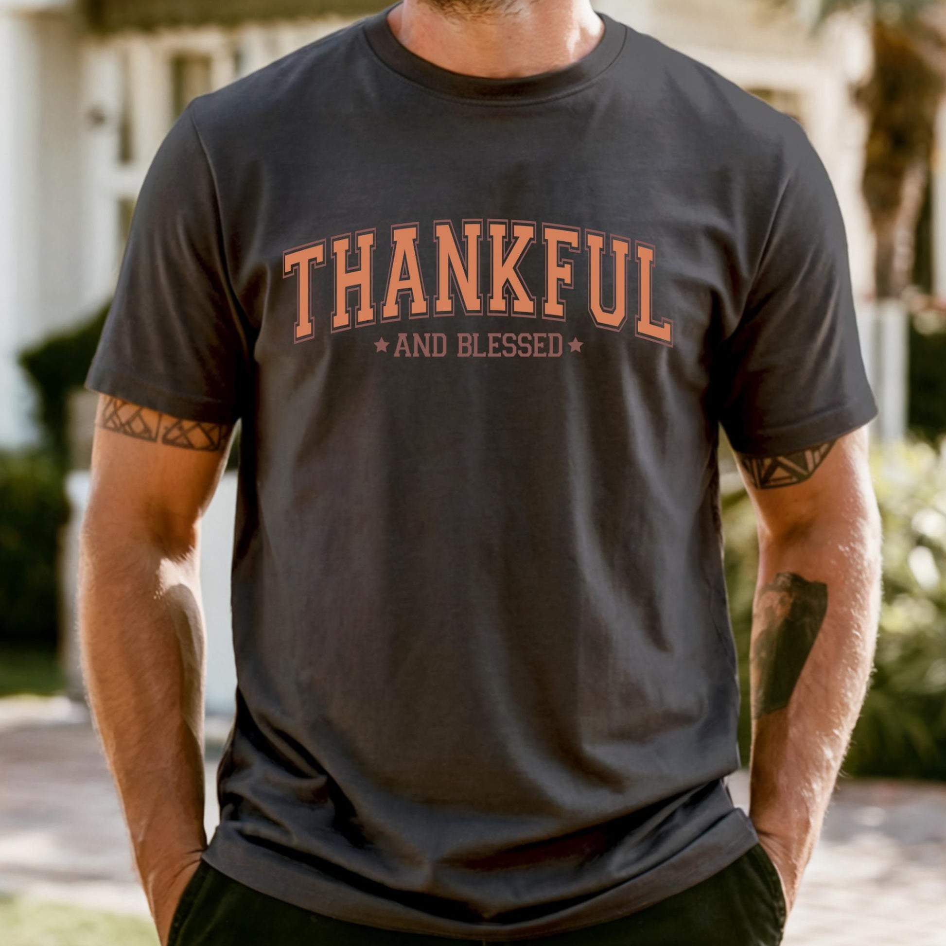 Comfort Colors® Thankful and Blessed Shirt Thanksgiving Gift