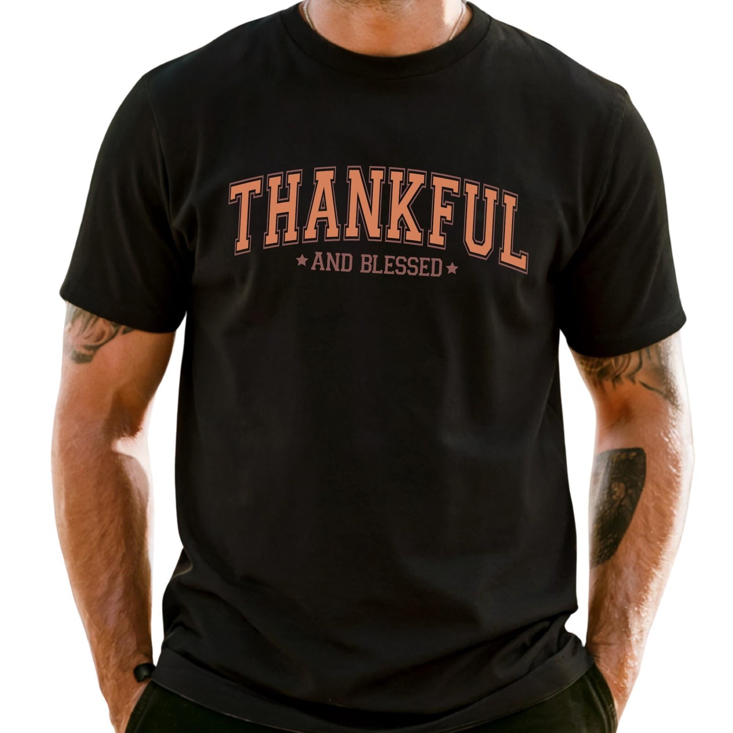 Comfort Colors® Thankful and Blessed Shirt Thanksgiving Gift
