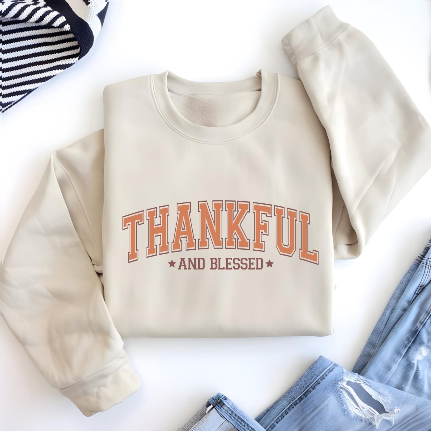 Thankful and Blessed Sweatshirt, Fall Season Hoodie, Thanksgiving Gift