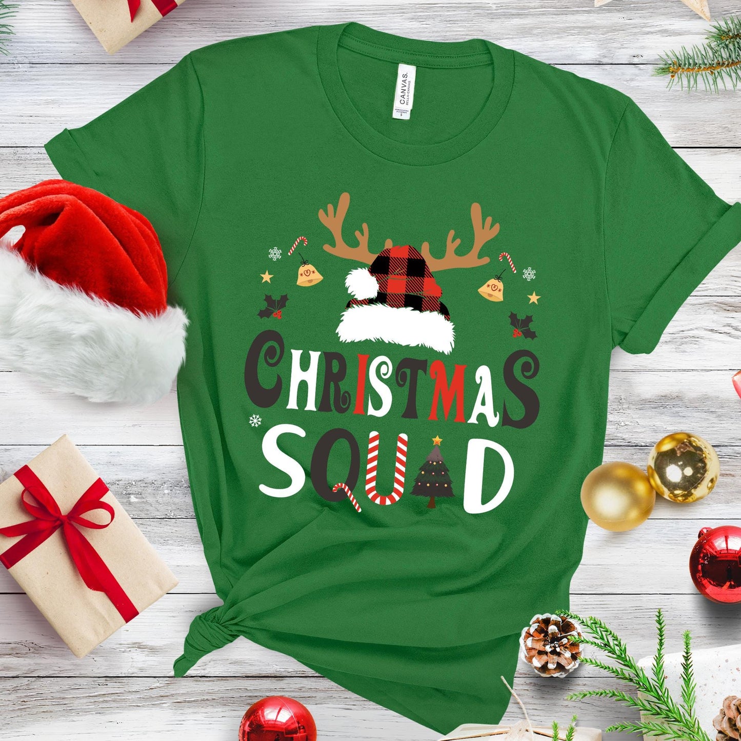 Personalized Christmas Squad Reindeer Shirt Xmas Group Tee Family Matching Pajamas