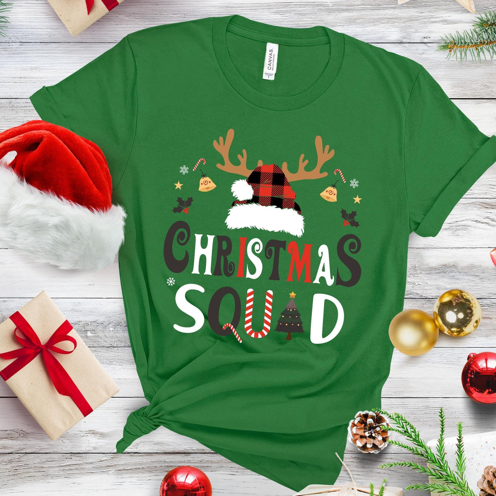 Personalized Christmas Squad Reindeer Shirt Xmas Group Tee Family Matching Pajamas