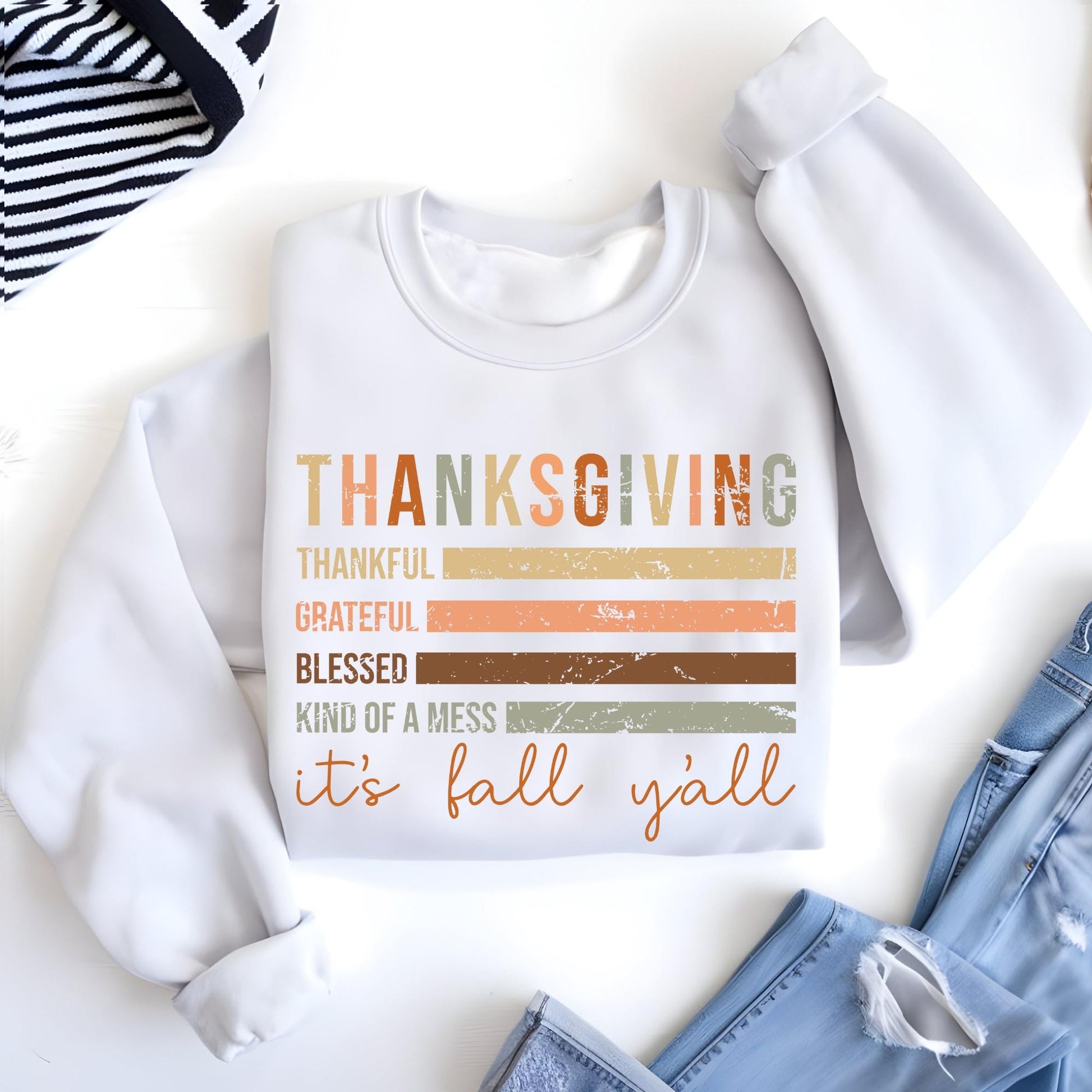 Thanksgiving Sweatshirt, It's Fall Y'all Hoodie, Thankful Sweat