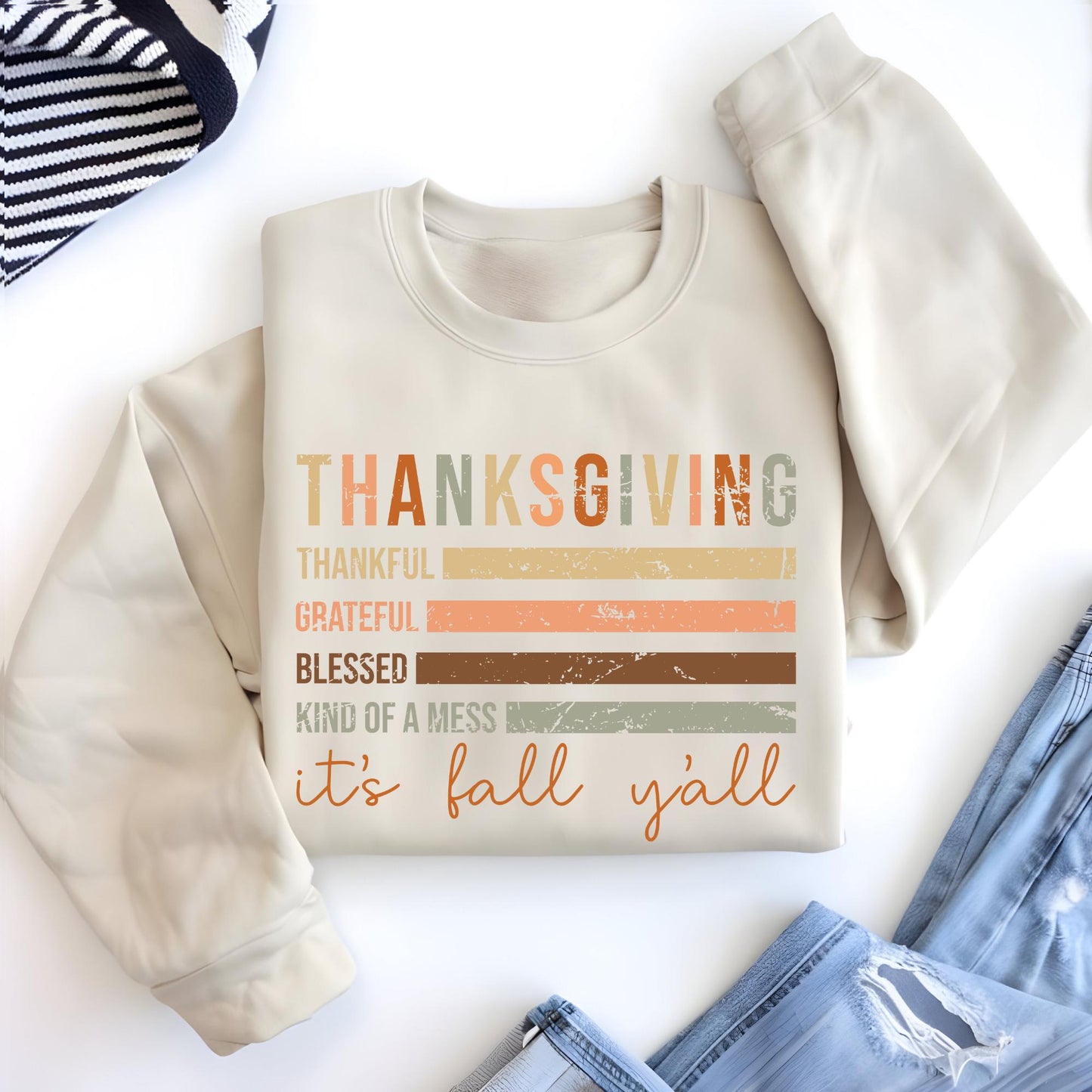 Thanksgiving Sweatshirt, It's Fall Y'all Hoodie, Thankful Sweat