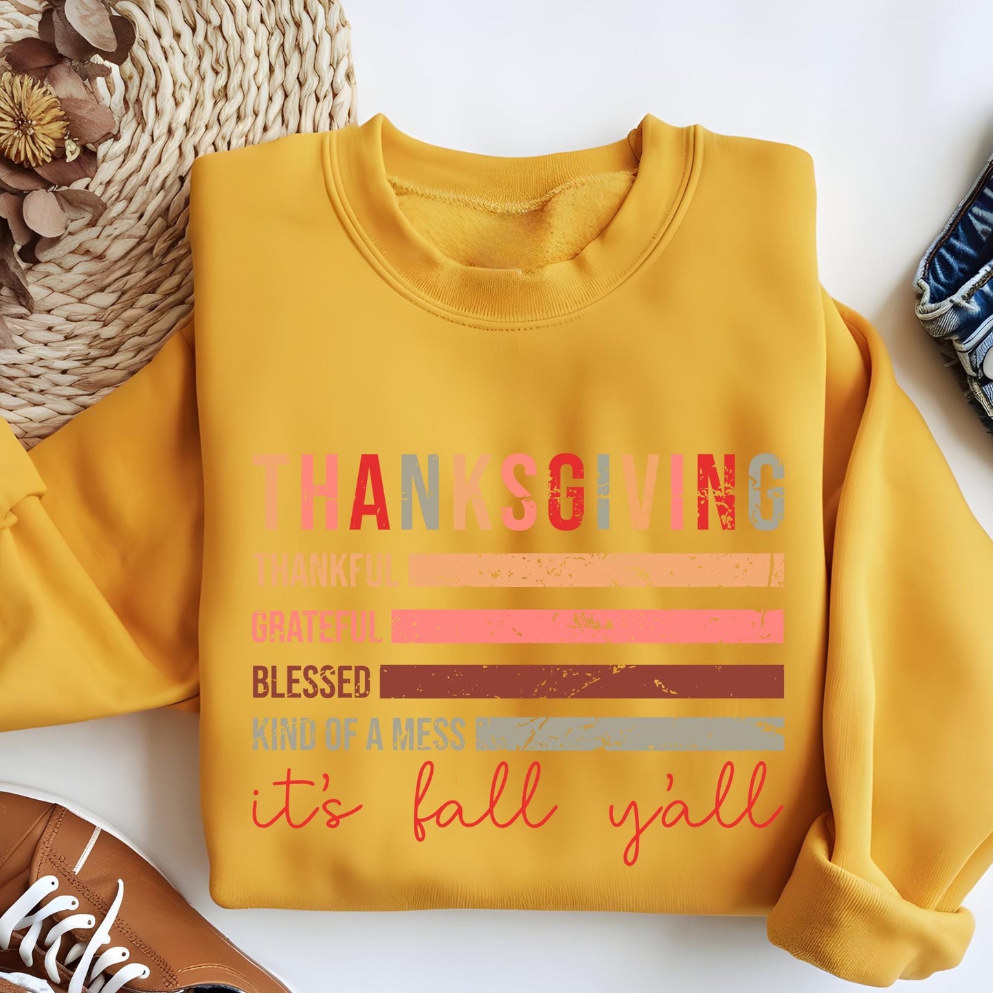 Thanksgiving Sweatshirt, It's Fall Y'all Hoodie, Thankful Sweat
