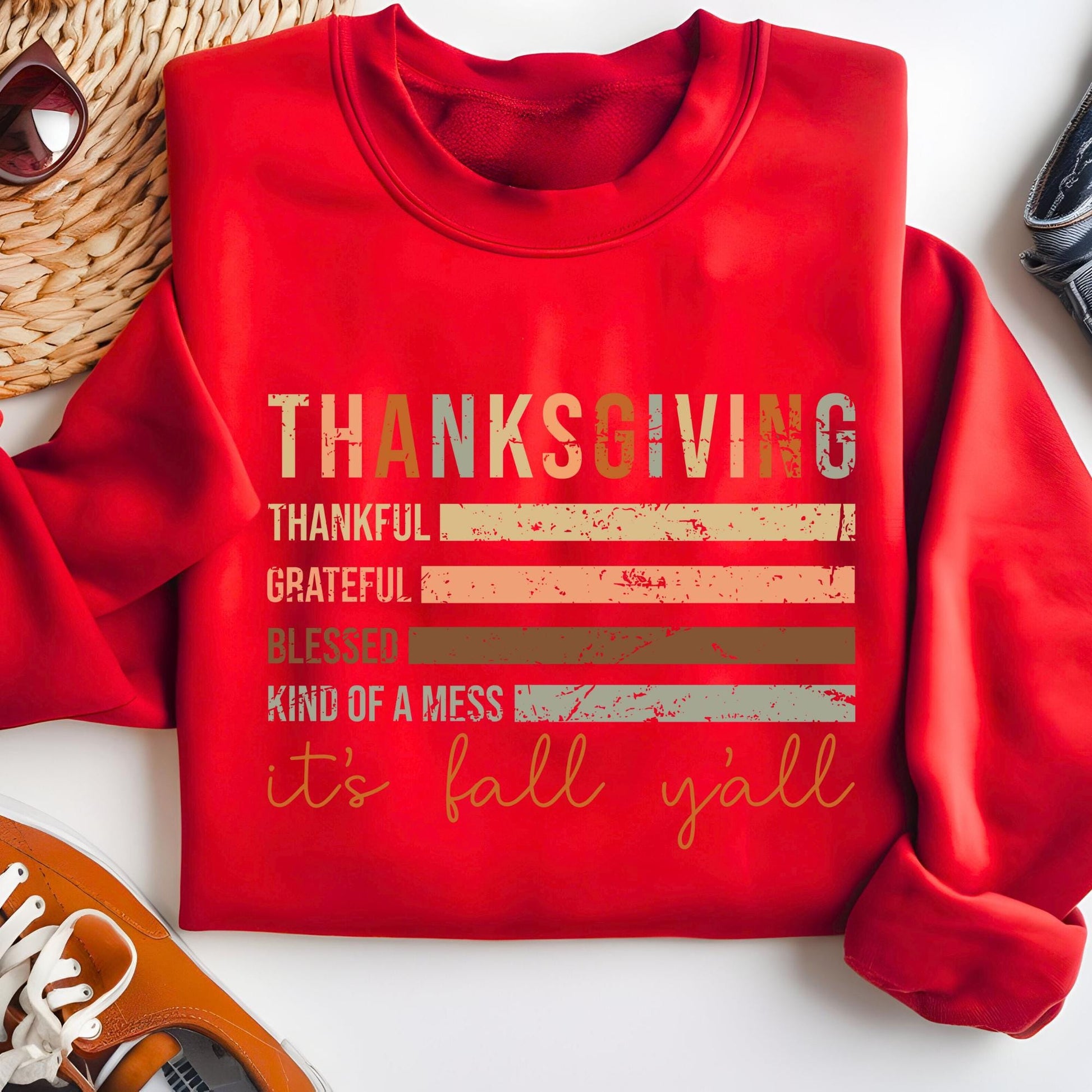 Thanksgiving Sweatshirt, It's Fall Y'all Hoodie, Thankful Sweat