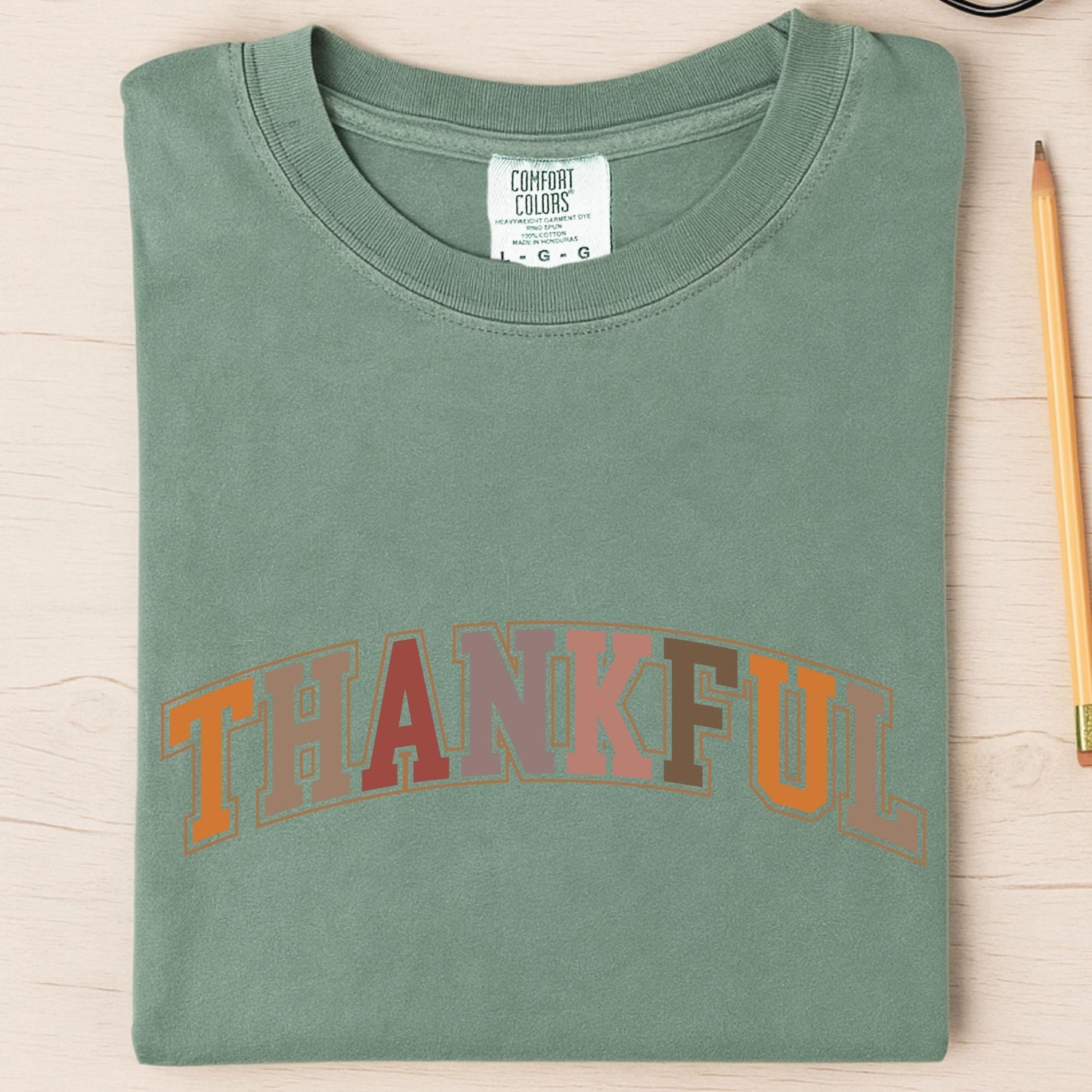 Comfort Colors® Thankful Shirt, Religious Gift Idea, Retro Fall Season, Autumn Tees