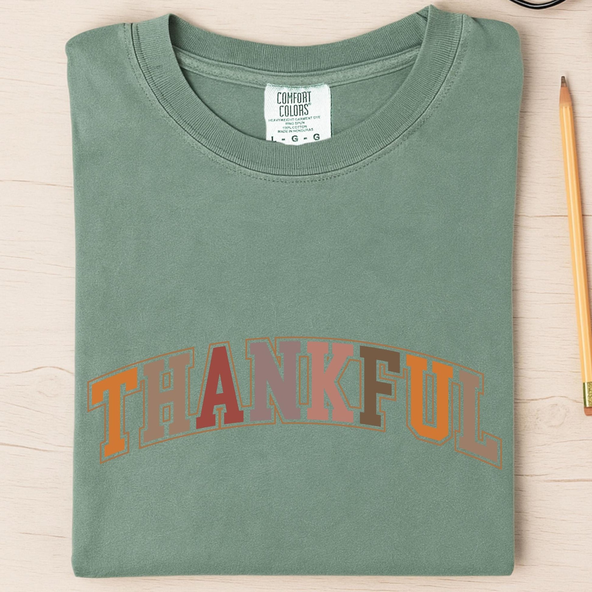 Comfort Colors® Thankful Shirt, Religious Gift Idea, Retro Fall Season, Autumn Tees