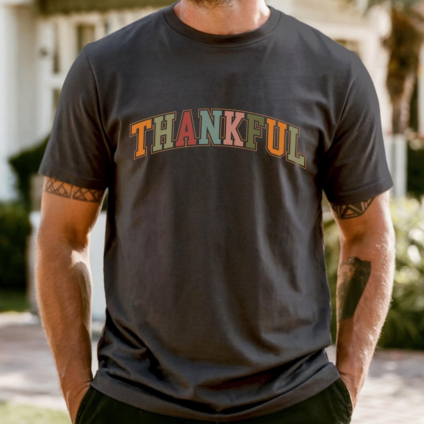 Comfort Colors® Thankful Shirt, Religious Gift Idea, Retro Fall Season, Autumn Tees