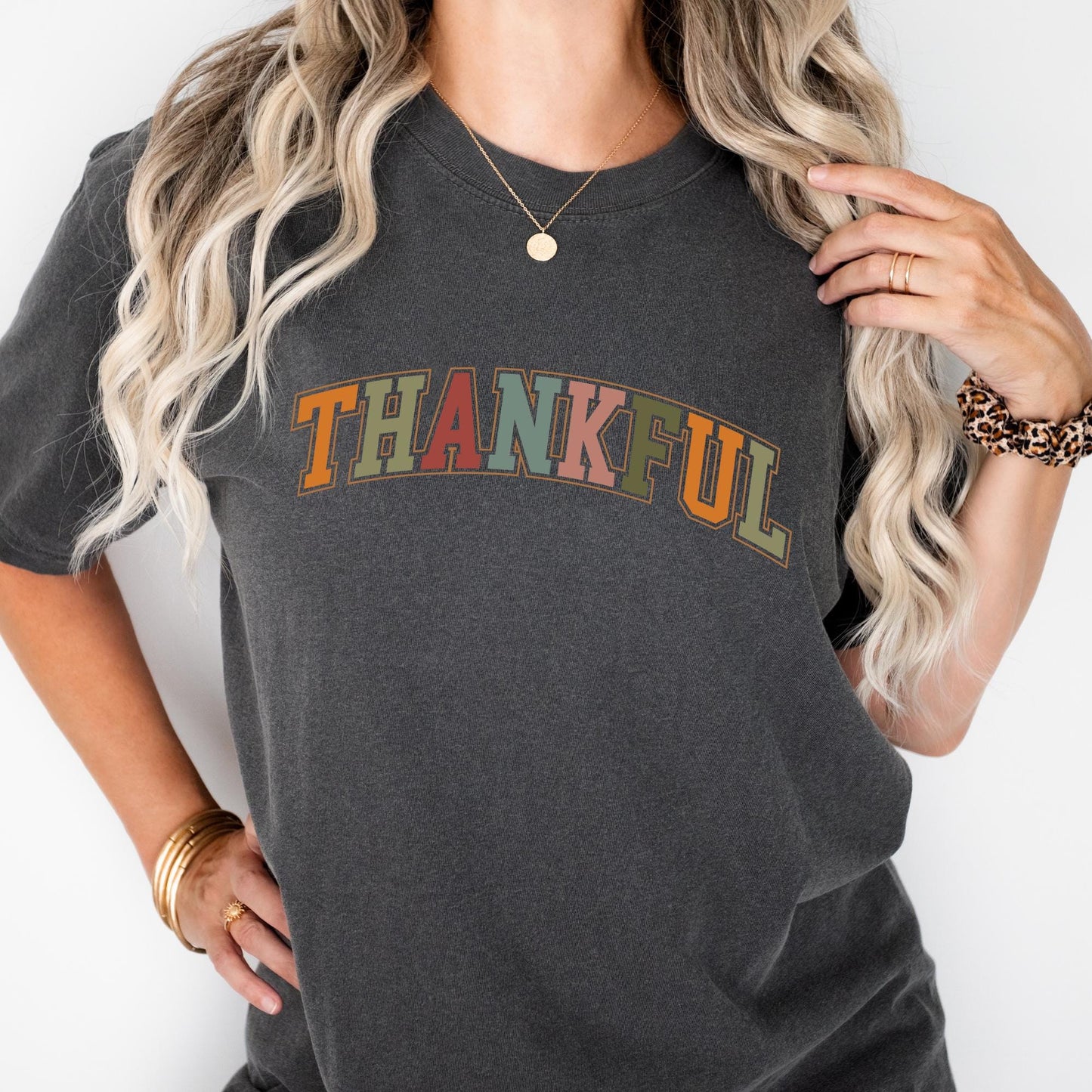 Comfort Colors® Thankful Shirt, Religious Gift Idea, Retro Fall Season, Autumn Tees