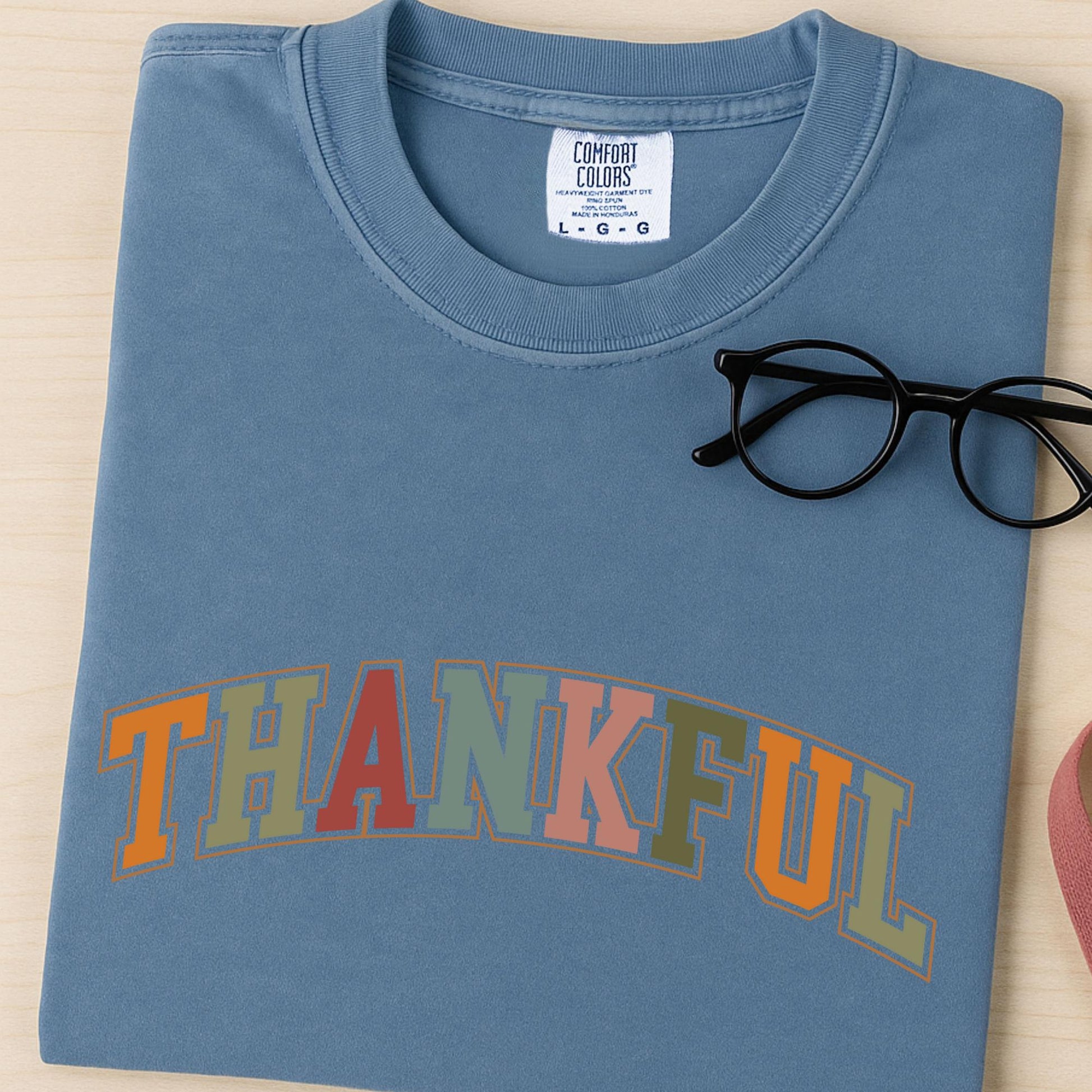 Comfort Colors® Thankful Shirt, Religious Gift Idea, Retro Fall Season, Autumn Tees