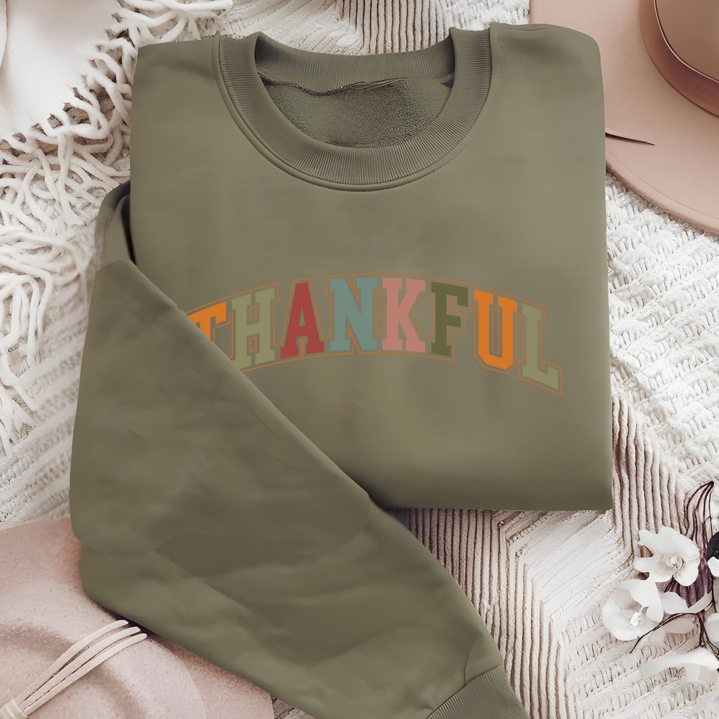 Thankful Sweatshirt, Fall Sweater, Thanksgiving Outfit, Faith Autumn Shirt