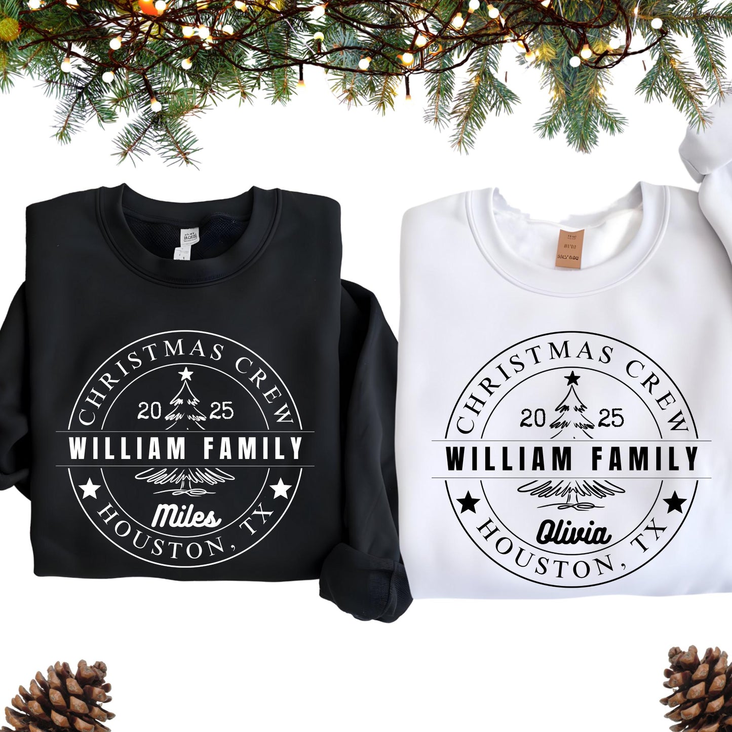 Custom Christmas Crew Sweatshirt: Family Reunion Name State Year Hoodie Xmas Gift