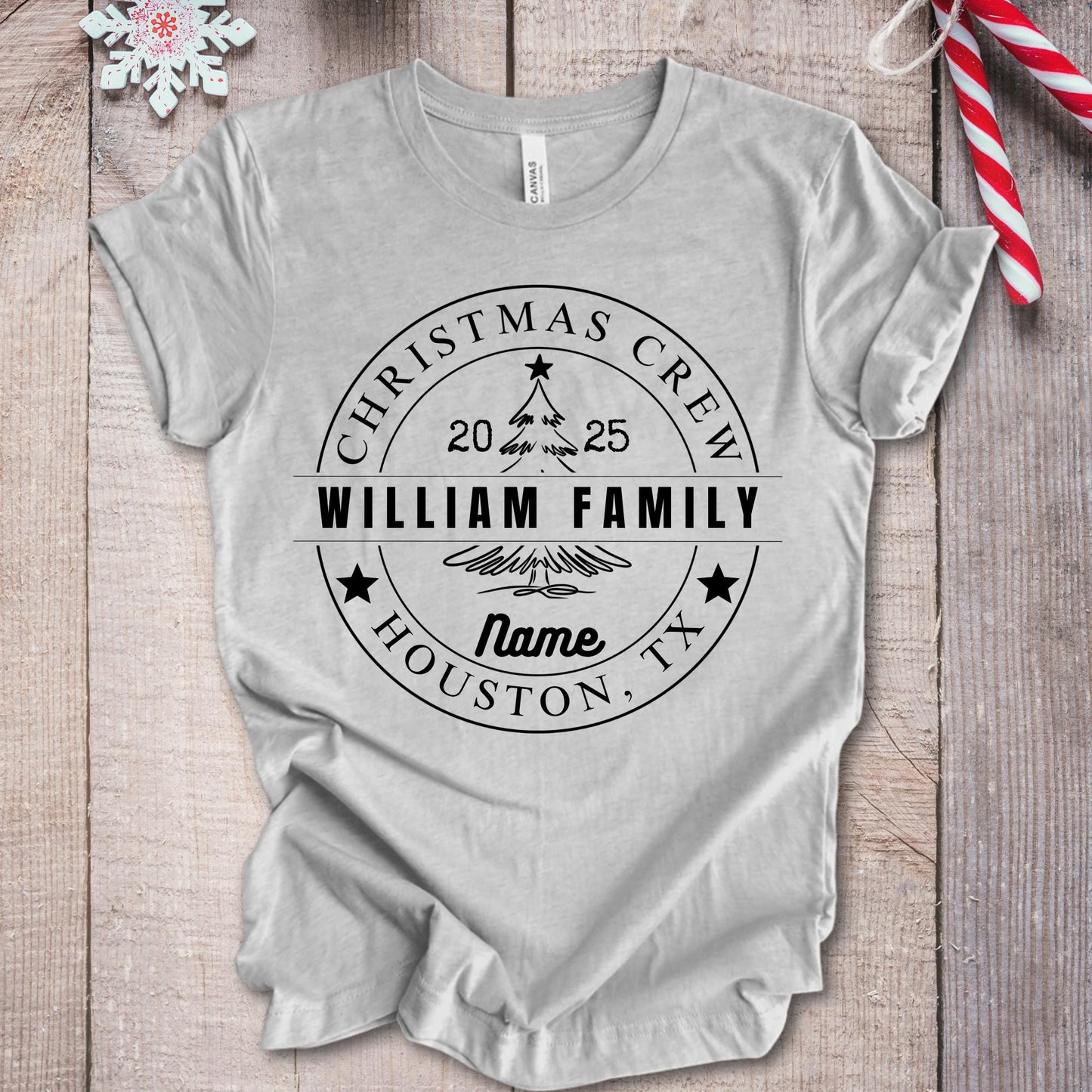 Personalized Christmas Crew Shirt: Family Reunion Tee State City Custom Name Xmas Gift