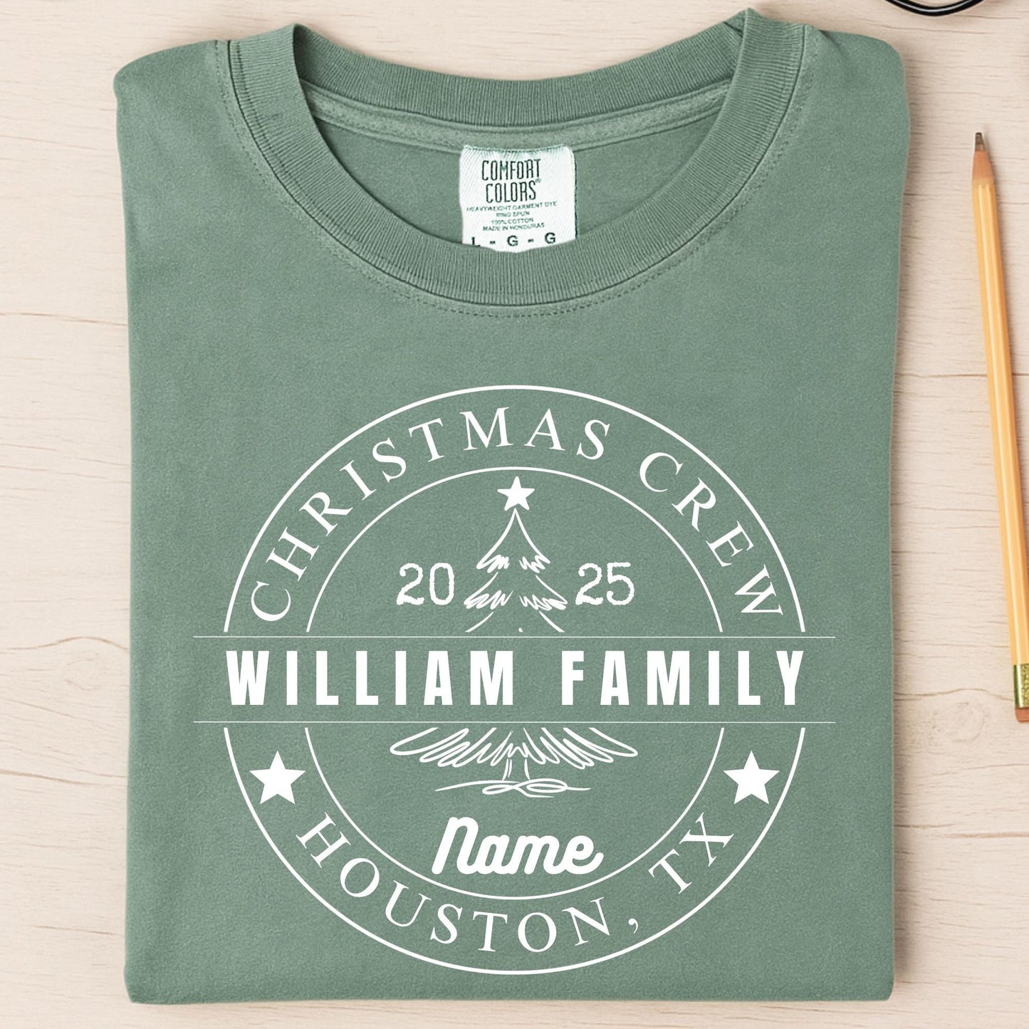 Comfort Colors Christmas Crew Shirt: Personalized Family Reunion Tee Xmas Gift
