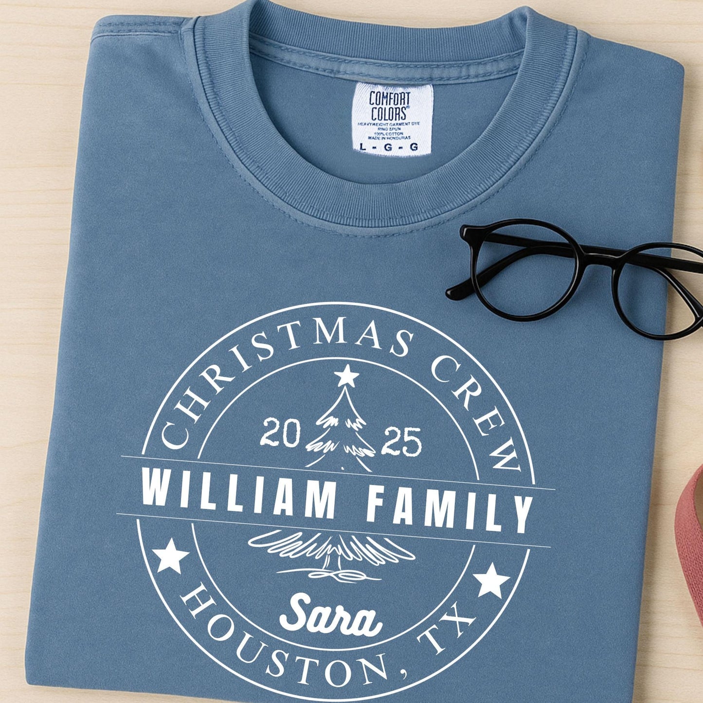Comfort Colors Christmas Crew Shirt: Personalized Family Reunion Tee Xmas Gift
