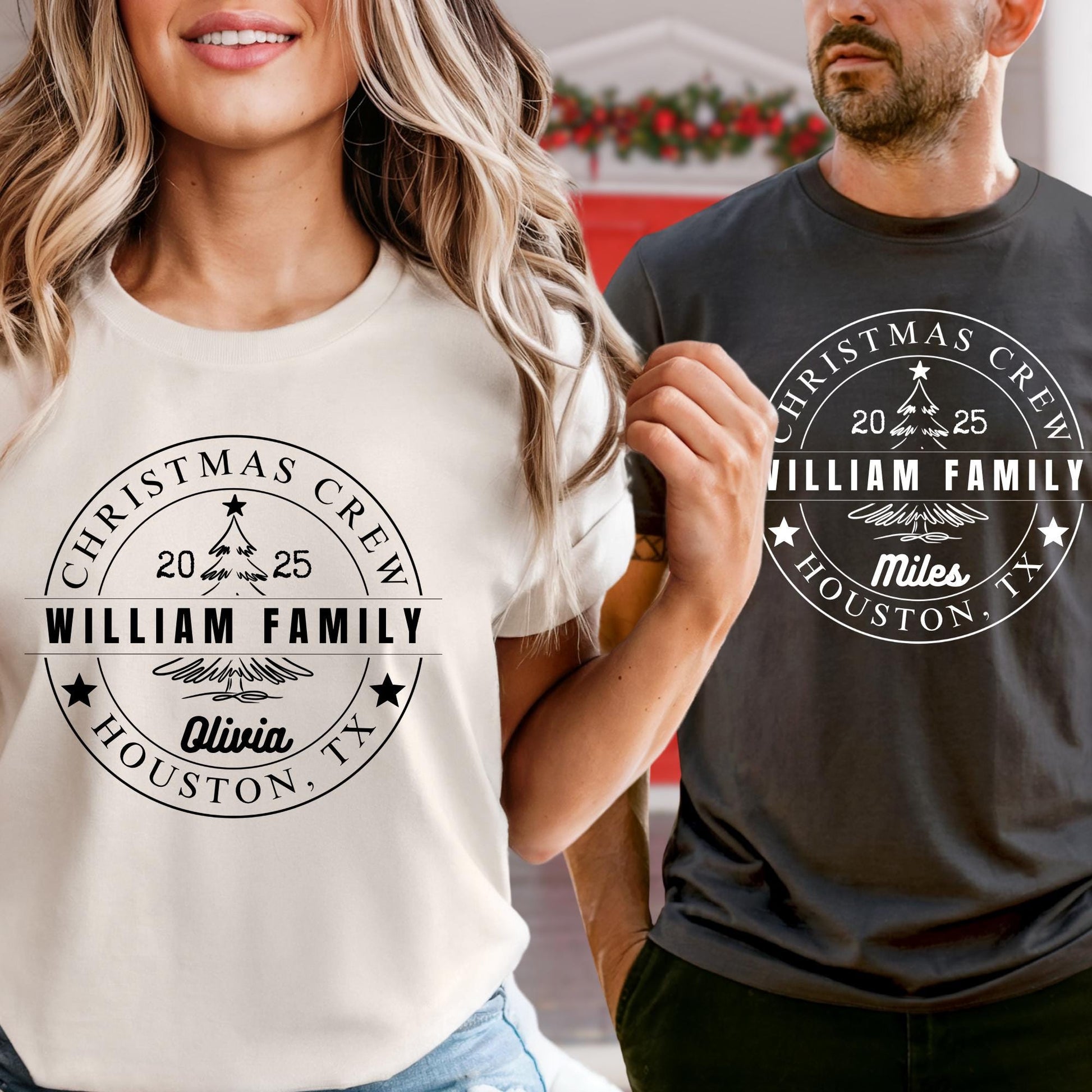 Comfort Colors Christmas Crew Shirt: Personalized Family Reunion Tee Xmas Gift