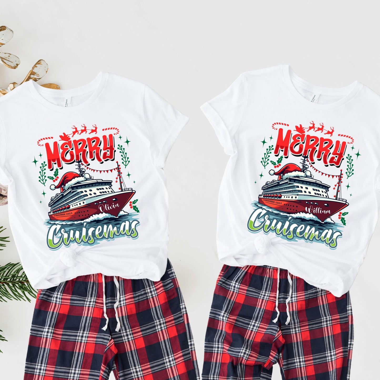 Personalized Merry Cruisemas Shirt Xmas Family Vacation Tee