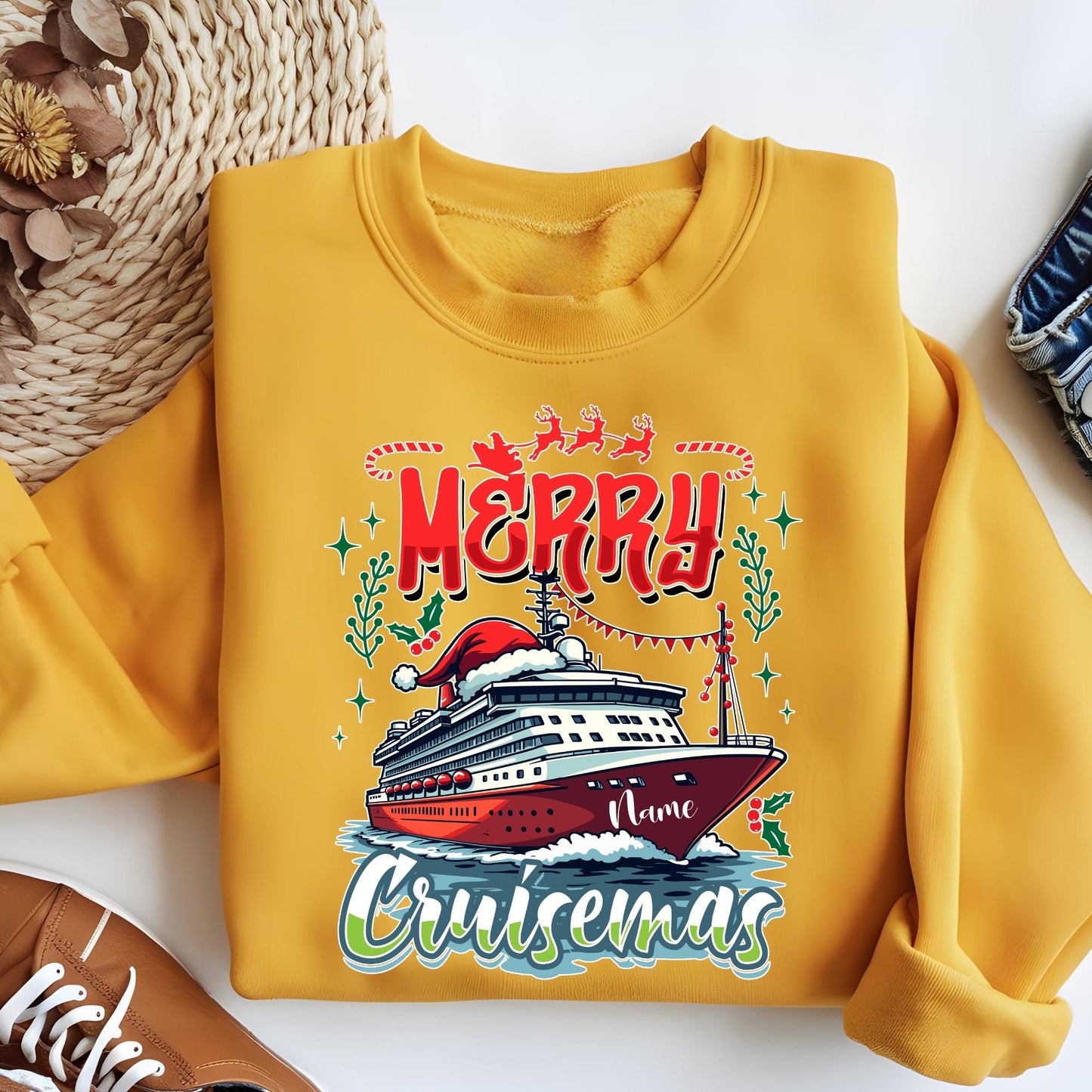 Merry Cruisemas Sweatshirt, Custom Christmas Sweat Xmas Gift