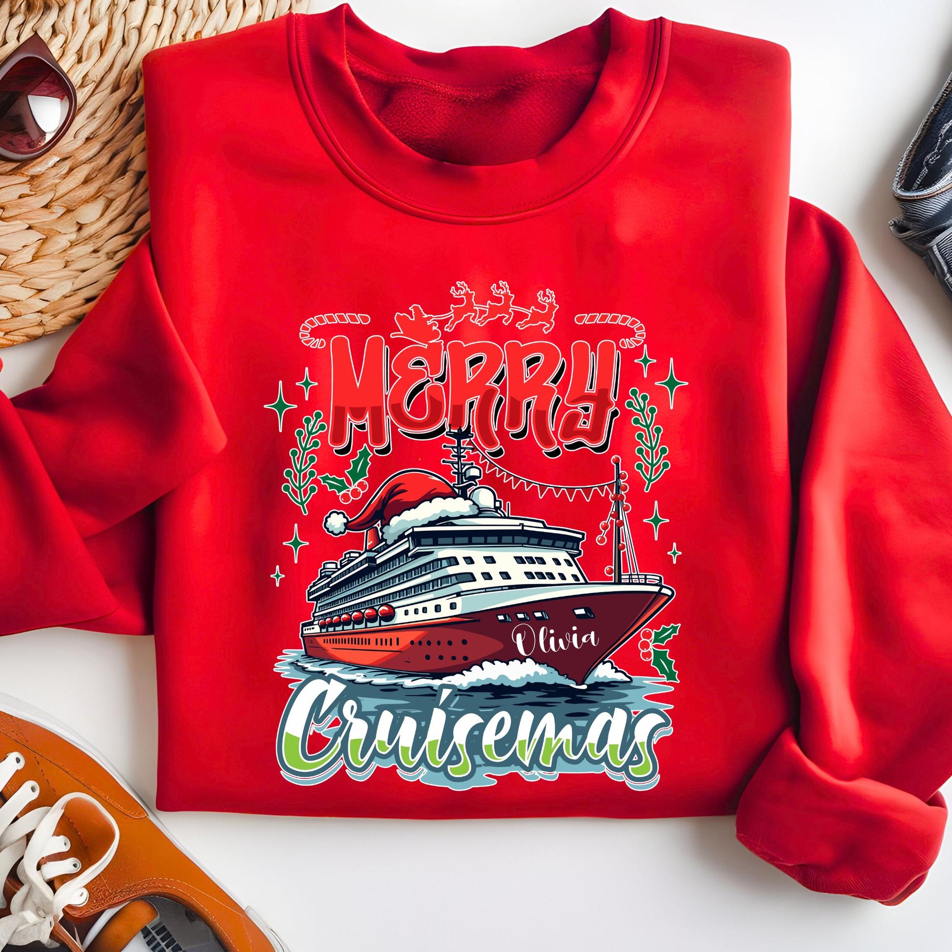 Merry Cruisemas Sweatshirt, Custom Christmas Sweat Xmas Gift
