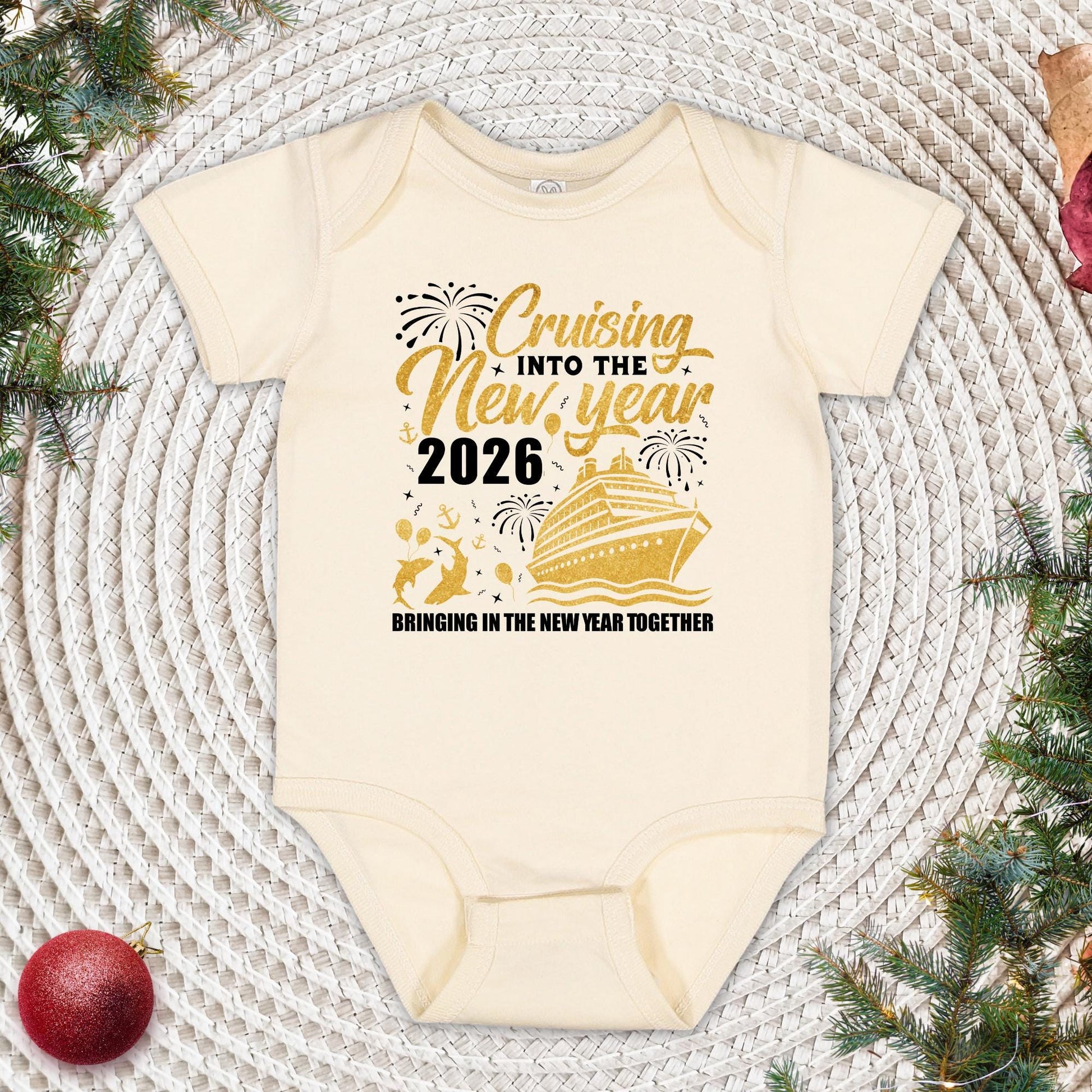 Cruise Into New Year 2026 Shirt, Bringing Together: Matching Christmas Tee