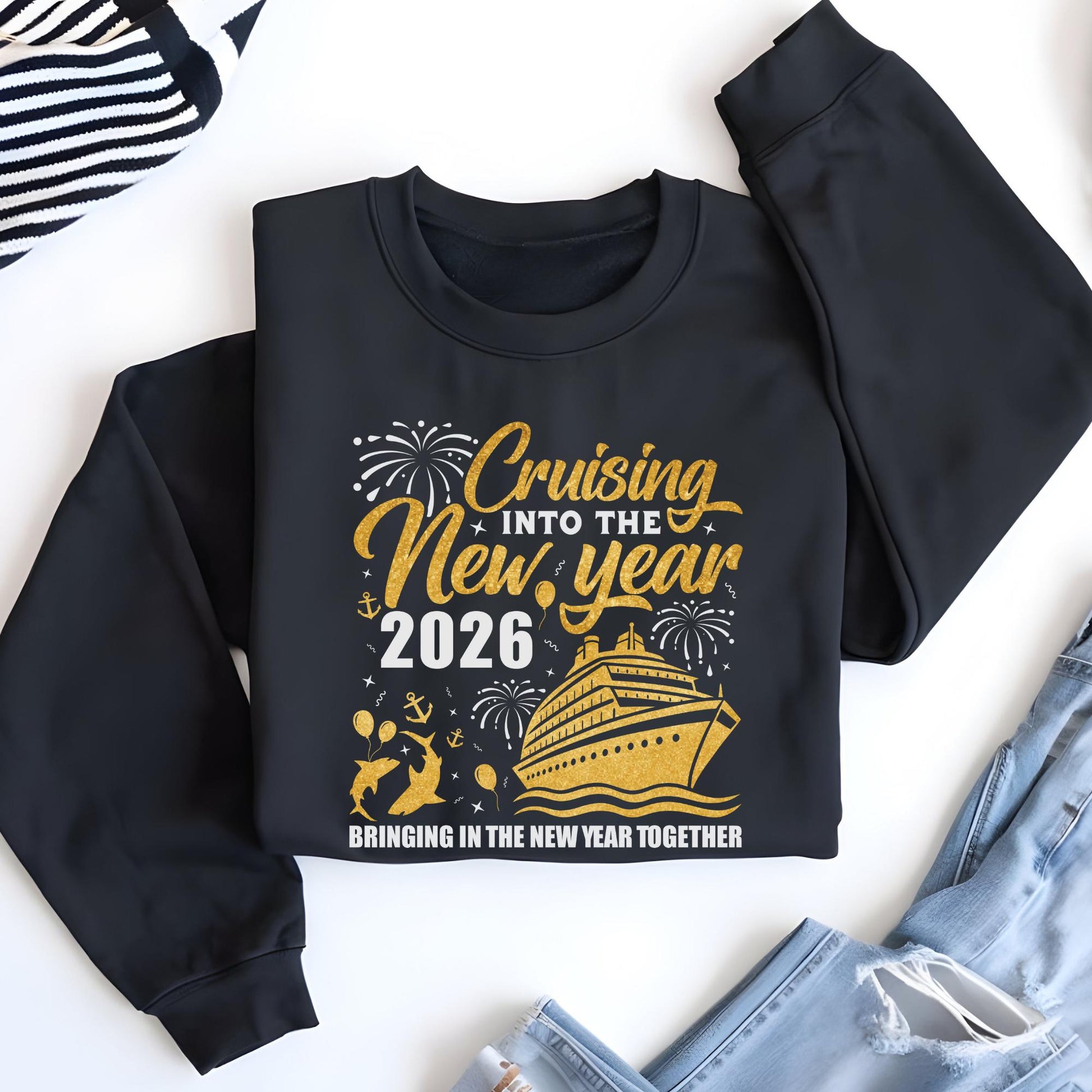 New Year Crew 2026 Cruise Sweatshirt, Christmas Crew, Hello New Years Hoodie, Family Vacation Shirt