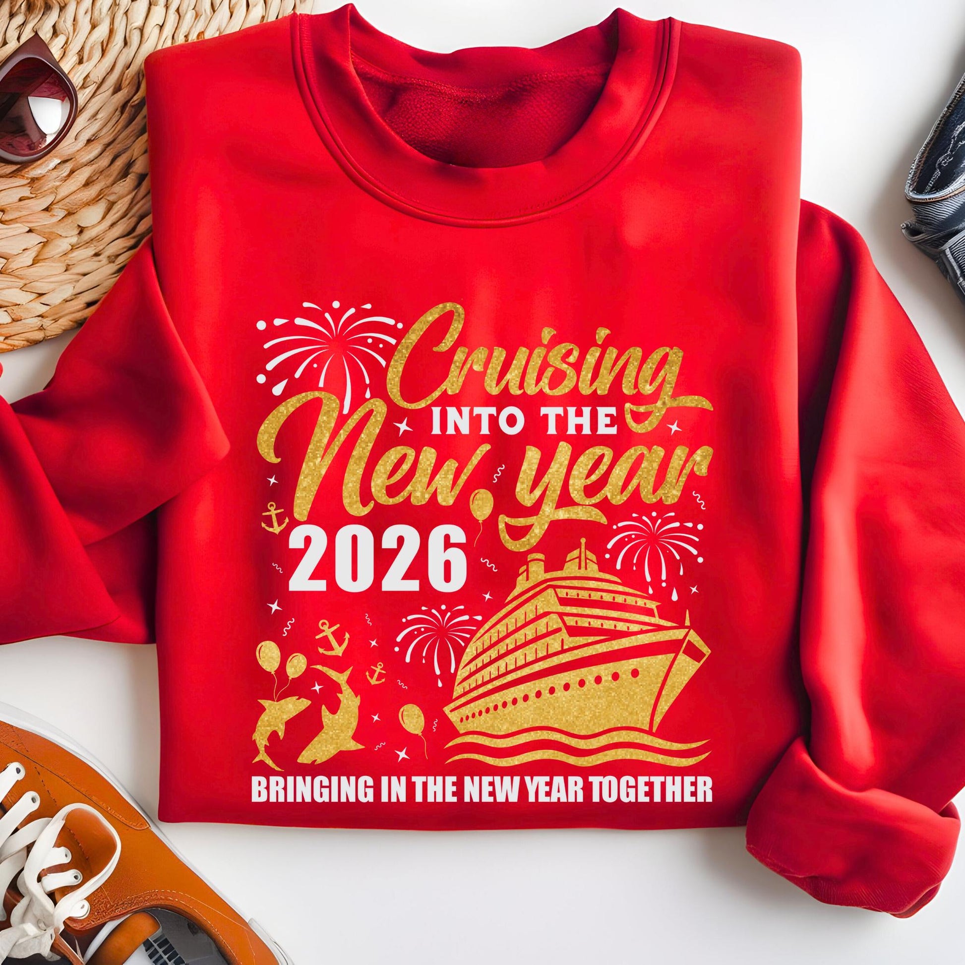 New Year Crew 2026 Cruise Sweatshirt, Christmas Crew, Hello New Years Hoodie, Family Vacation Shirt