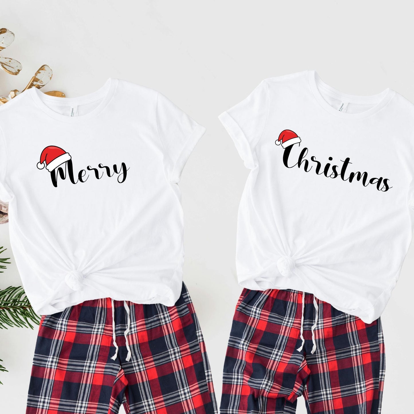 Merry Christmas Matching Shirt, Xmas Couples Tee Gift For Her | Him
