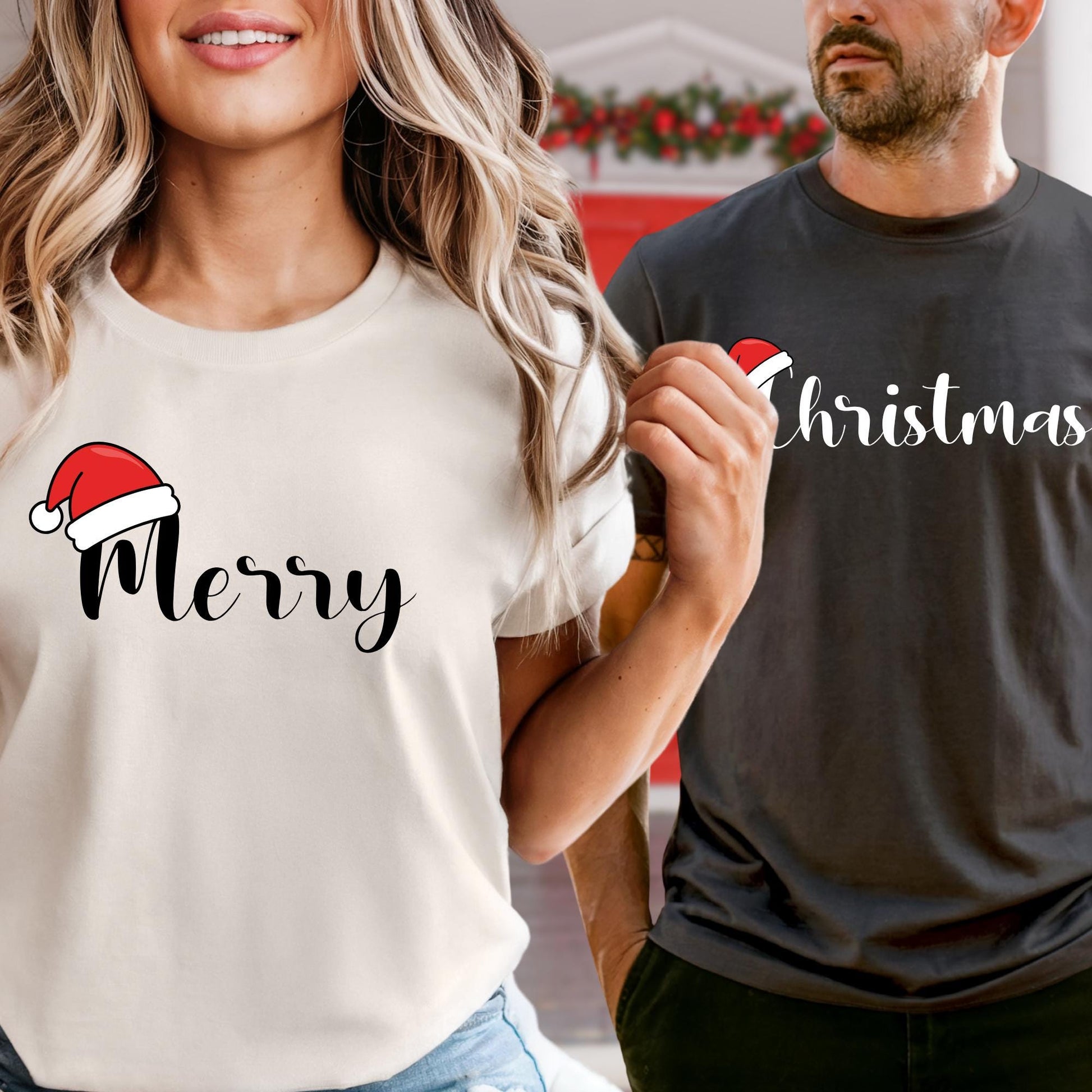 Comfort Colors® Merry Christmas Shirt: Gift For Couples Xmas Matching Tee