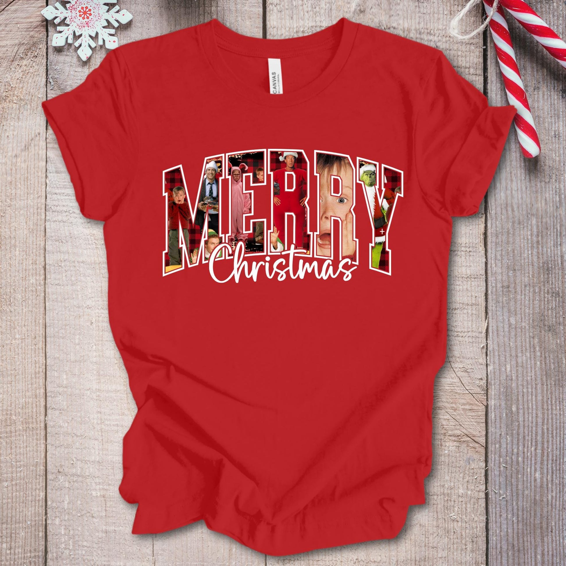 Merry Christmas Shirt, Retro Xmas Movies T-shirt, Family Reunion Shirt, 1990s Holiday Tee