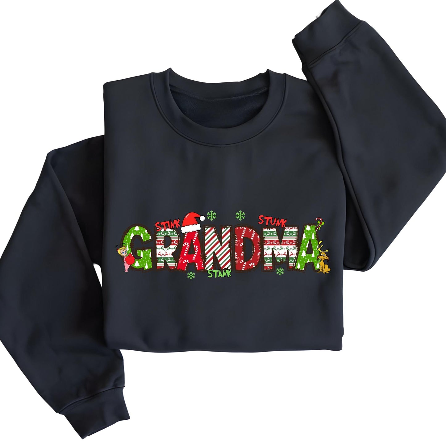 Custom  Grandma Kid Name Sweatshirt Christmas Nana Hoodie Xmas Family Sweat