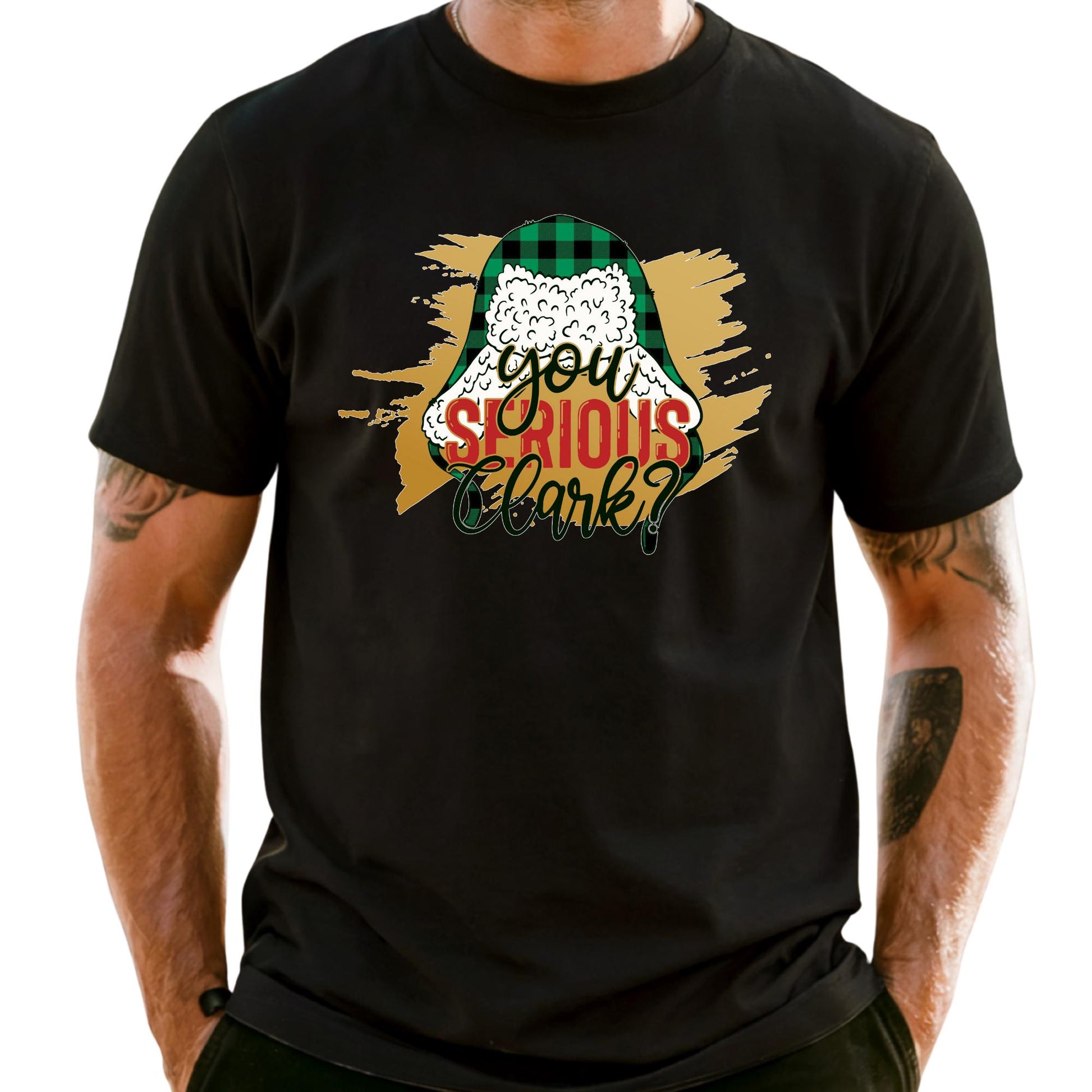 Comfort Colors® 90s Style Christmas Shirt: You Serious Clark