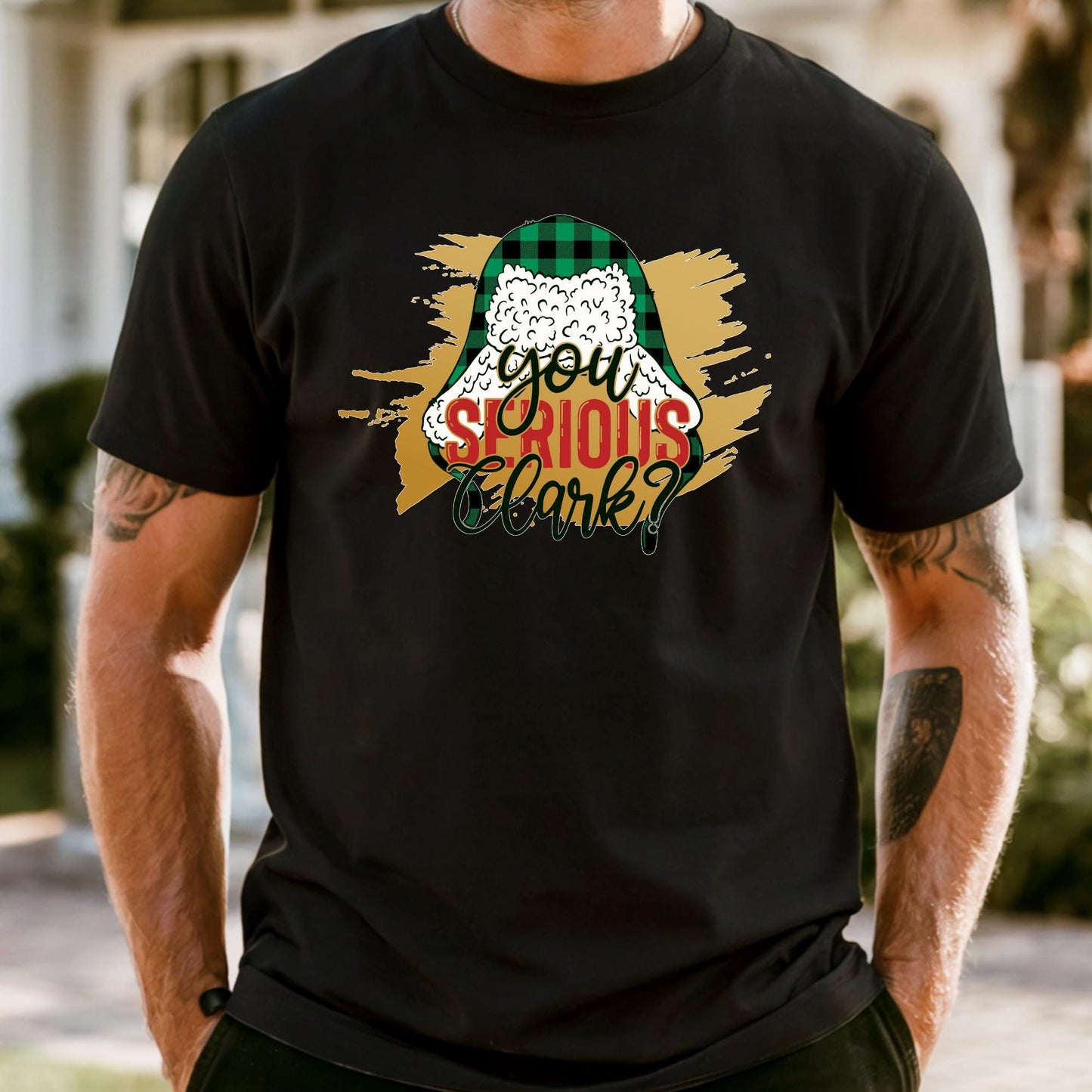 Comfort Colors® 90s Style Christmas Shirt: You Serious Clark